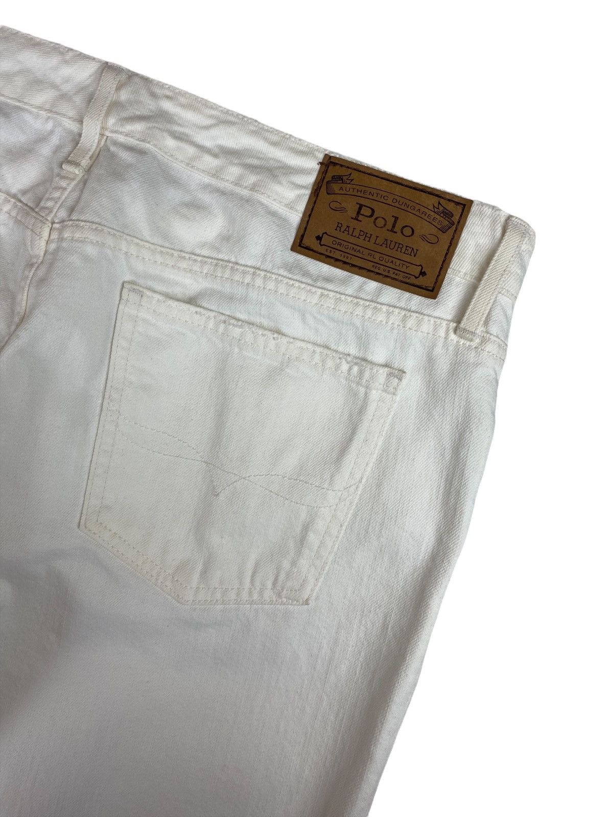 Polo Ralph Lauren × Ralph Lauren × Vintage Mens Polo Ralph Lauren White Denim Jeans Pants Size W31 Size US 31 - 3 Thumbnail