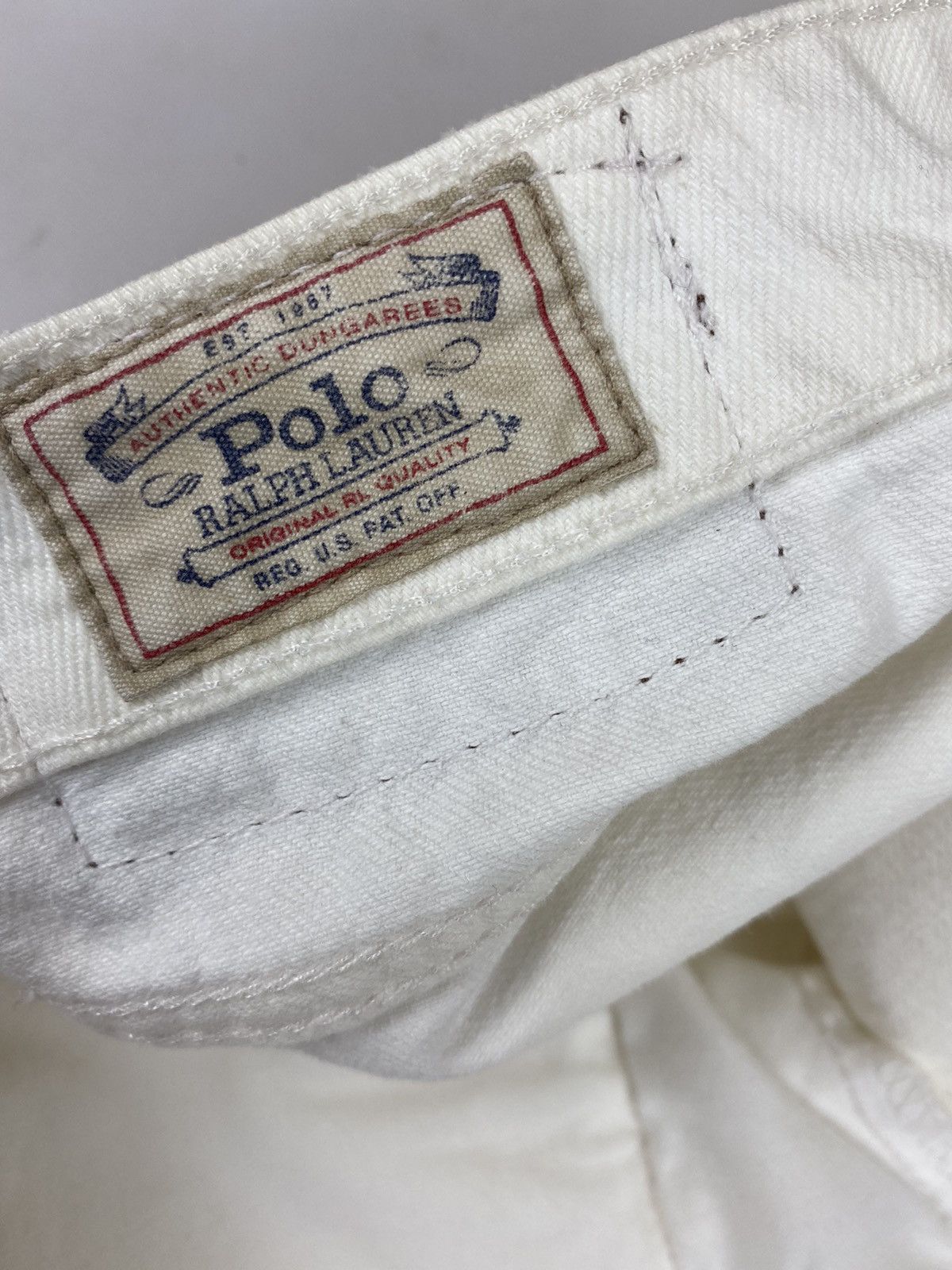 Polo Ralph Lauren × Ralph Lauren × Vintage Mens Polo Ralph Lauren White Denim Jeans Pants Size W31 Size US 31 - 11 Thumbnail