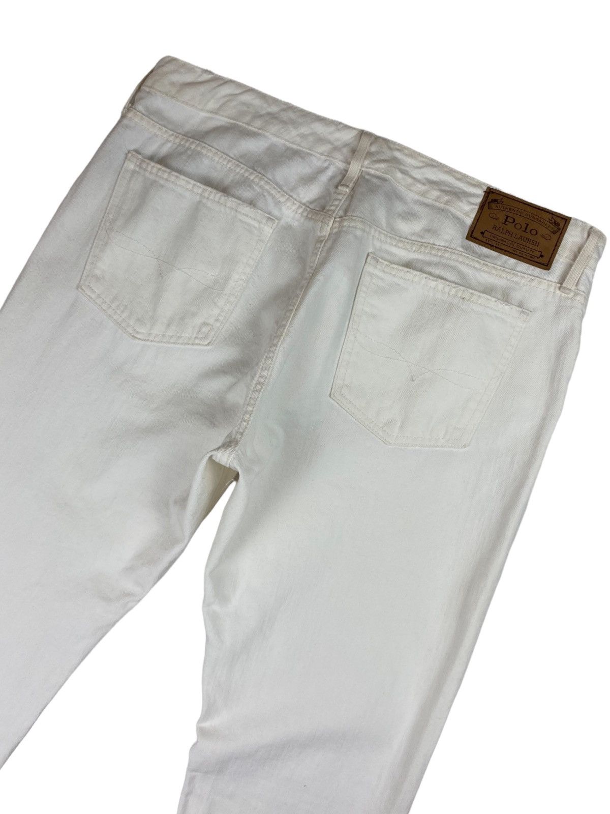 Polo Ralph Lauren × Ralph Lauren × Vintage Mens Polo Ralph Lauren White Denim Jeans Pants Size W31 Size US 31 - 1 Thumbnail