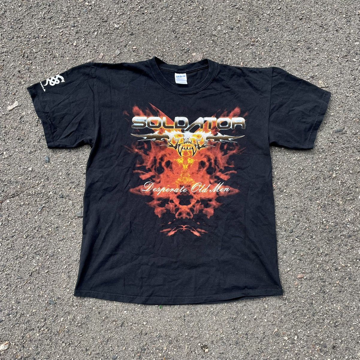 Vintage Y2K Soldator Metallic Tee Art Band Rock Streetwear