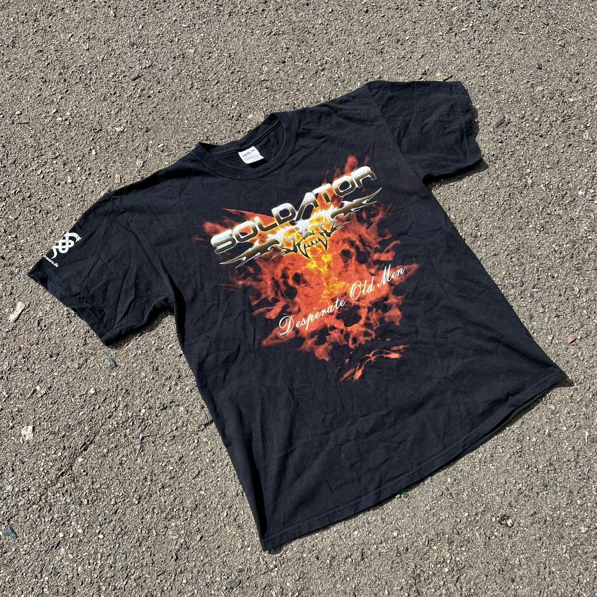 Vintage Vintage Y2K Soldator Metallic Graphic Tee Streetwear Baggy L Size US L / EU 52-54 / 3 - 5 Thumbnail