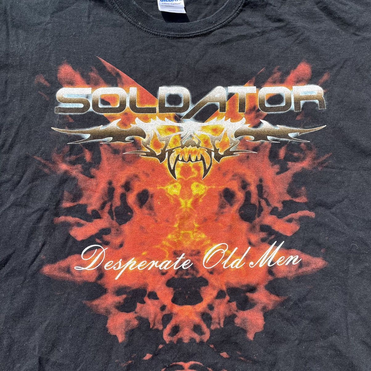 Vintage Vintage Y2K Soldator Metallic Graphic Tee Streetwear Baggy L Size US L / EU 52-54 / 3 - 4 Thumbnail