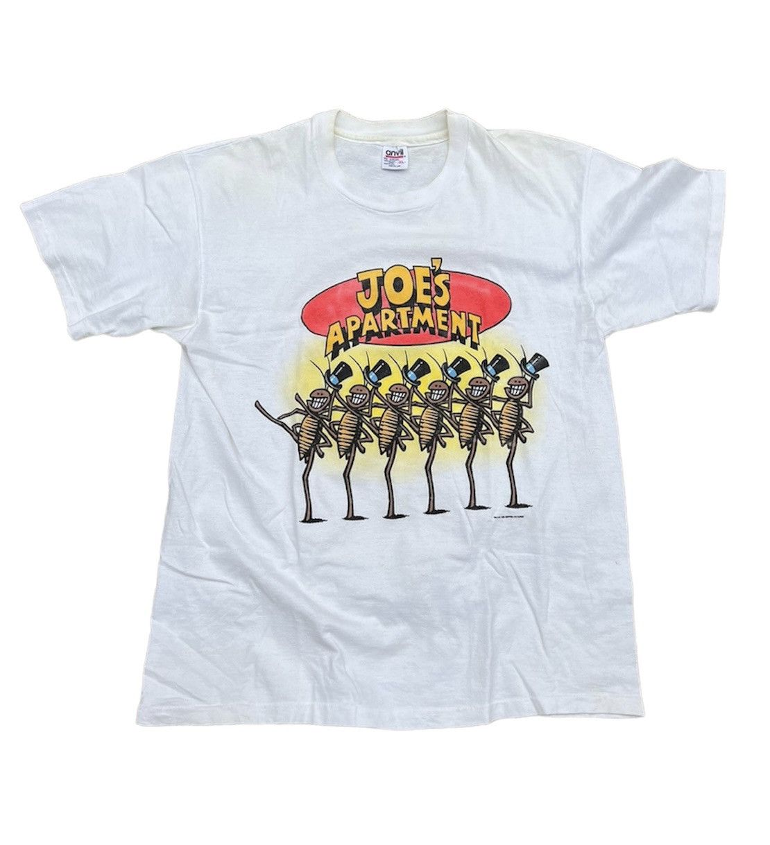 image of Vintage 90's Joes Apartment Movie Tee White Xl, Men's