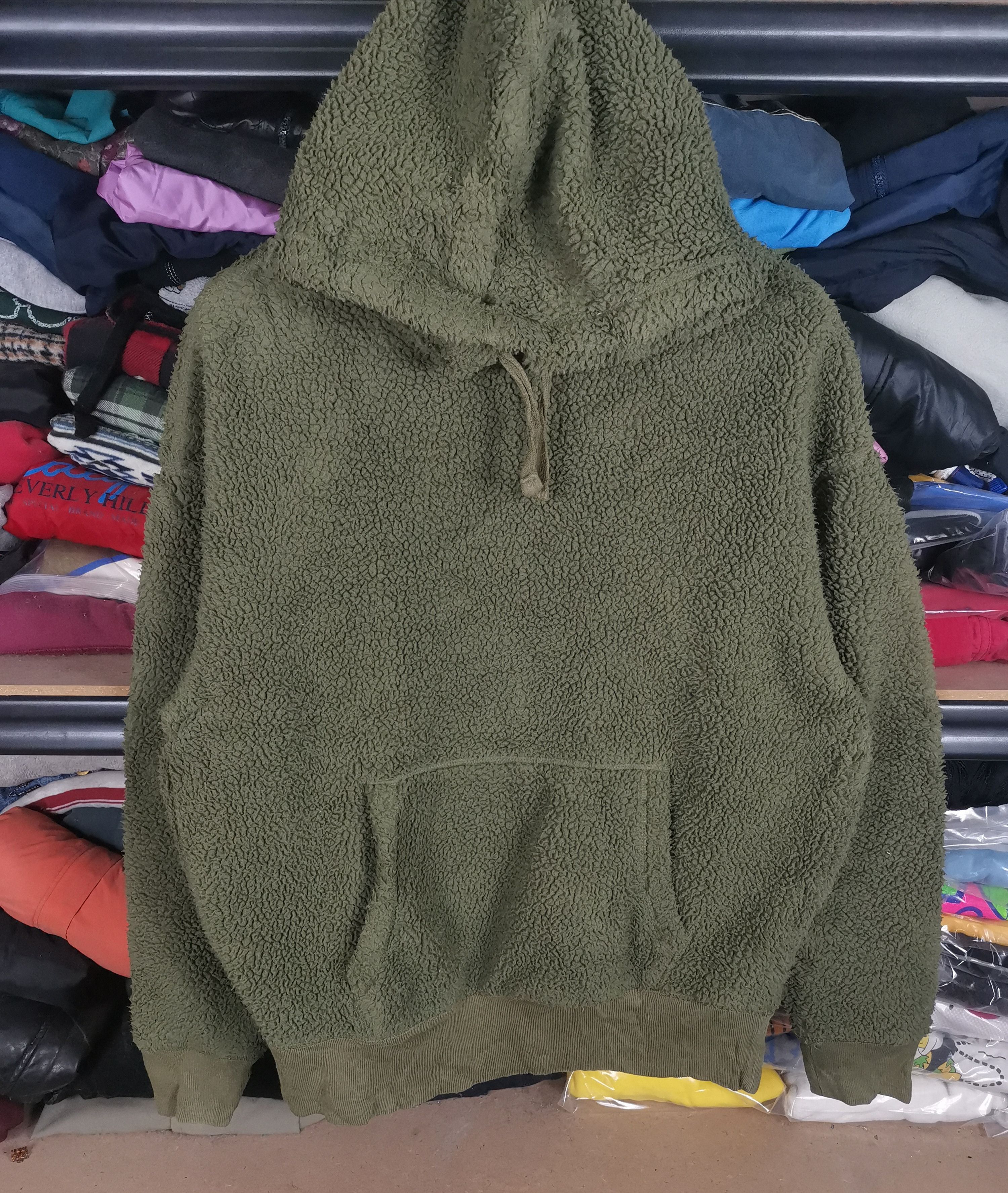 Gap Vintage Gap Fleece Pullover Hoodie Army Green Size US S / EU 44-46 / 1 - 1 Thumbnail