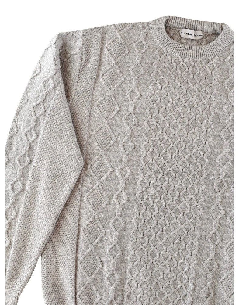Vintage Cable Knit Sweater Grey Size US XS / EU 42 / 0 - 4 Thumbnail