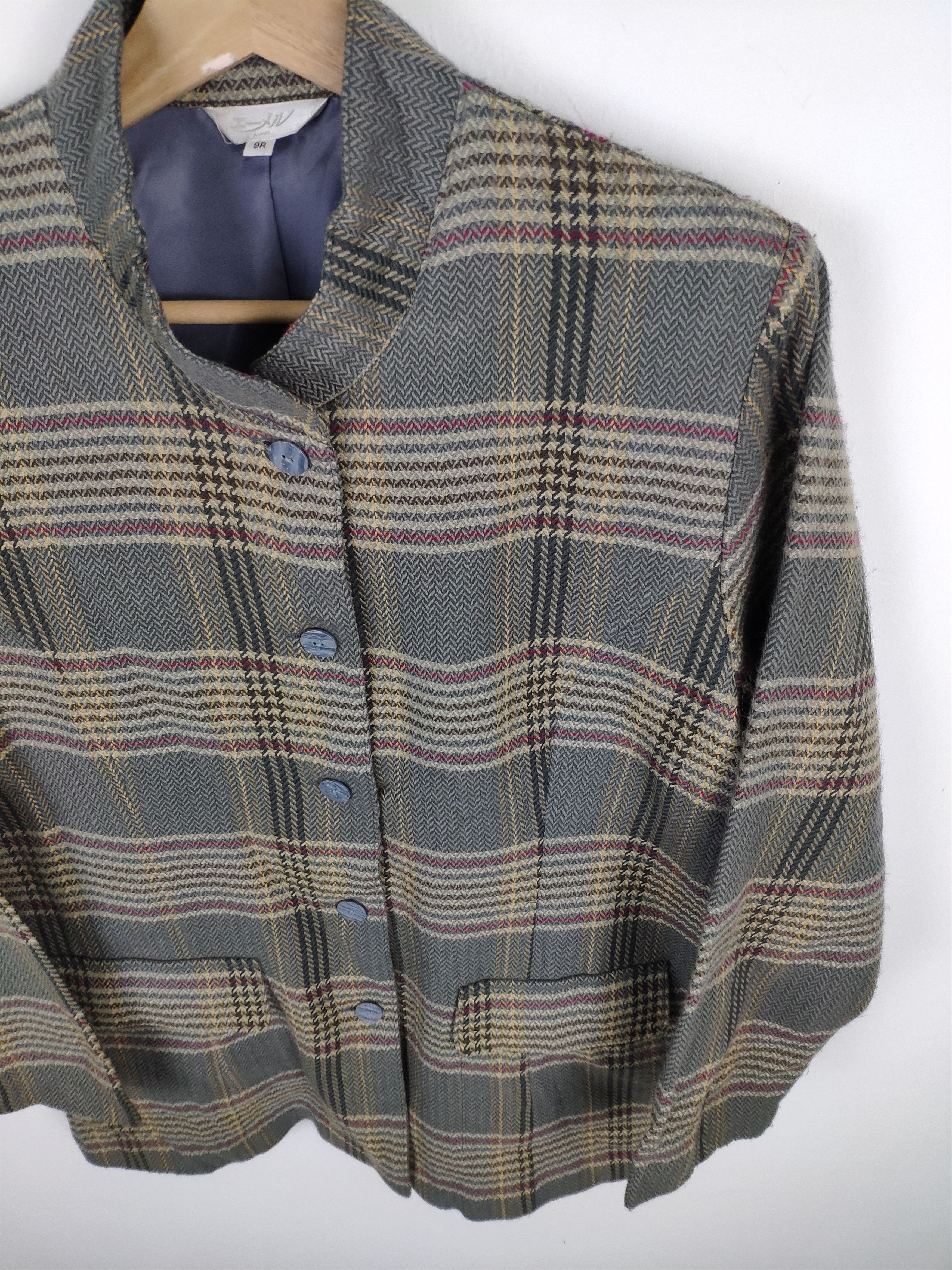 Japanese Brand × Vintage Steal 💥 Vintage Chore Jacket Checkered Button Up Size US M / EU 48-50 / 2 - 2 Thumbnail