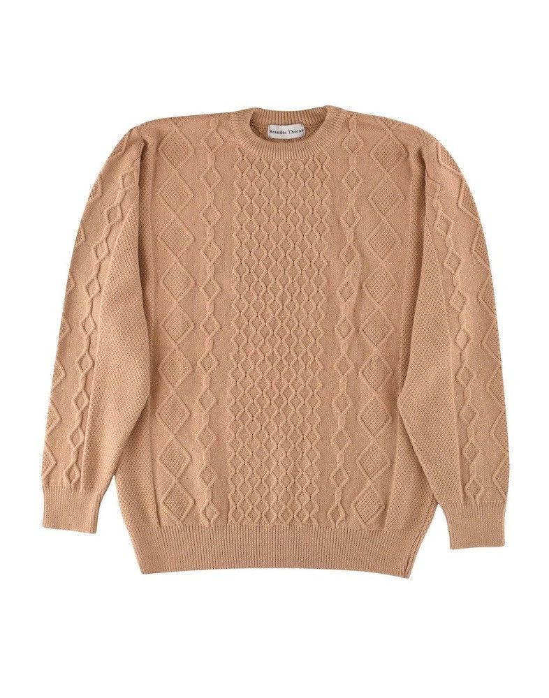 Vintage Cable Knit Sweater Brown Size US M / EU 48-50 / 2 - 3 Thumbnail