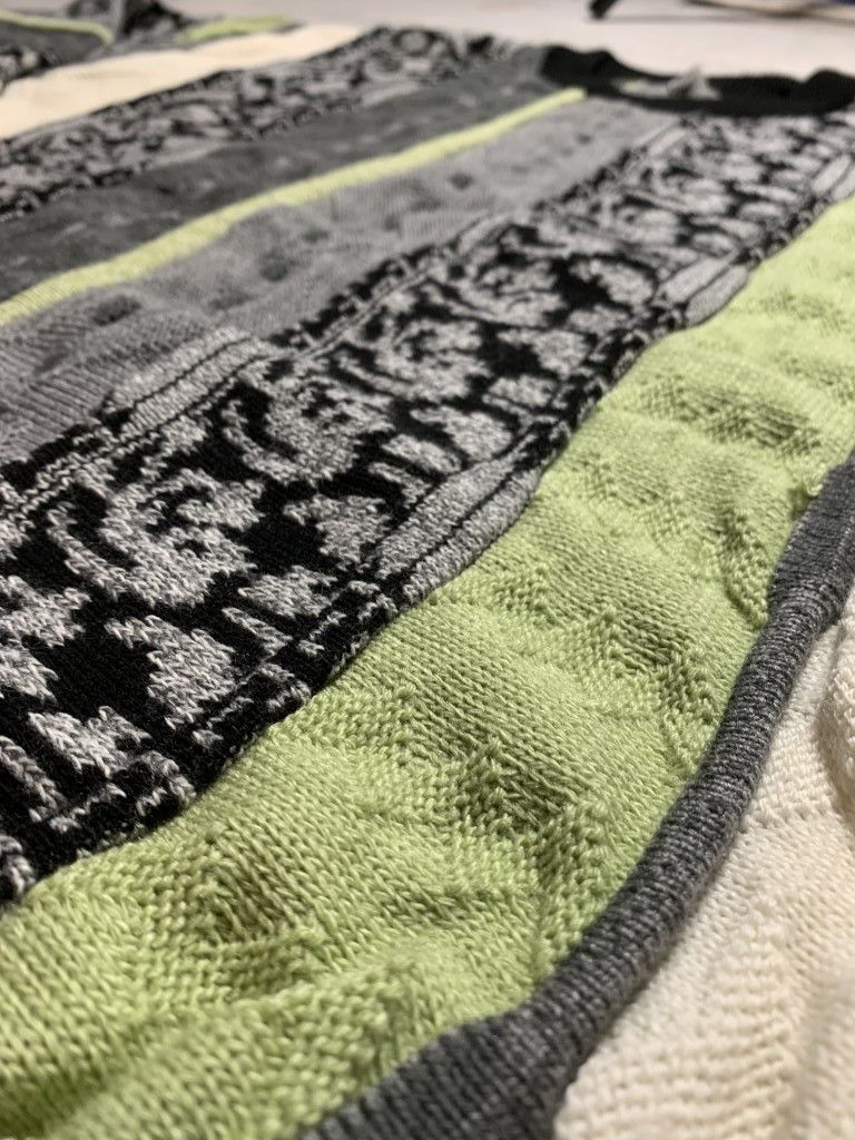 Coogi × Vintage Green Mint Coloured Cable Knit Sweater Coogi Style Size US XL / EU 56 / 4 - 3 Thumbnail