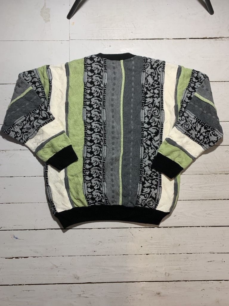 Coogi × Vintage Green Mint Coloured Cable Knit Sweater Coogi Style Size US XL / EU 56 / 4 - 2 Thumbnail