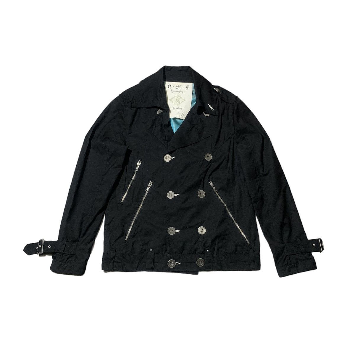 If Six Was Nine Vintage Bondage Double Collar Jacket By A.M.P By Manydope Size US S / EU 44-46 / 1 - 1 Thumbnail