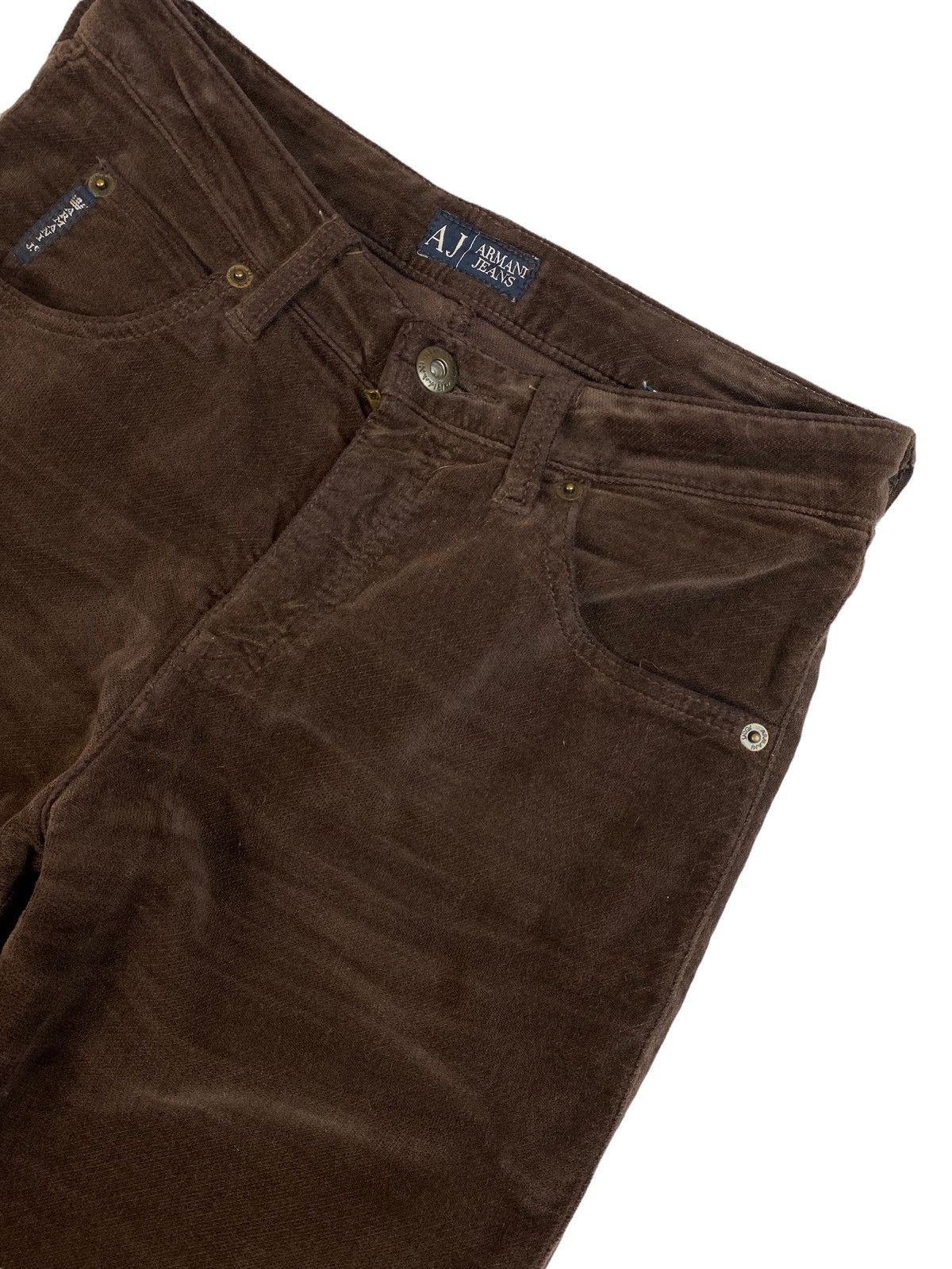Emporio Armani × Vintage Women’s Pants Emporio Armani Jeans Velvet Size 27 Size 27" / US 4 / IT 40 - 5 Thumbnail