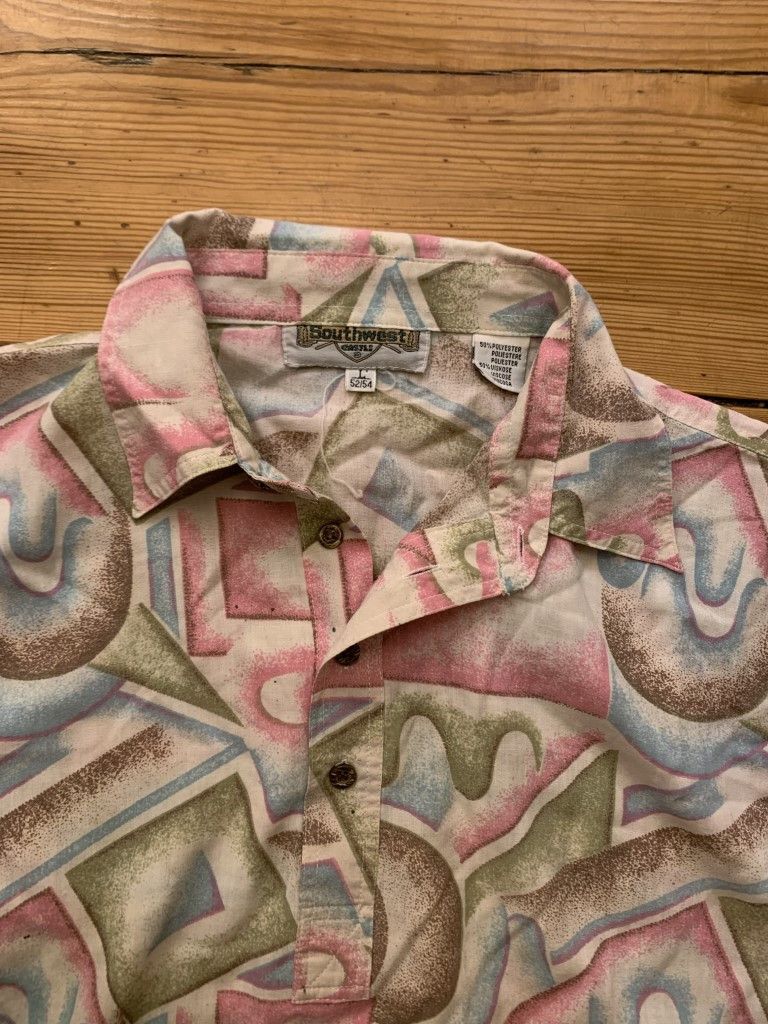 Japanese Brand × Vintage Vintage 70s Bogo Aztec California Polo Shirt Size US L / EU 52-54 / 3 - 3 Thumbnail