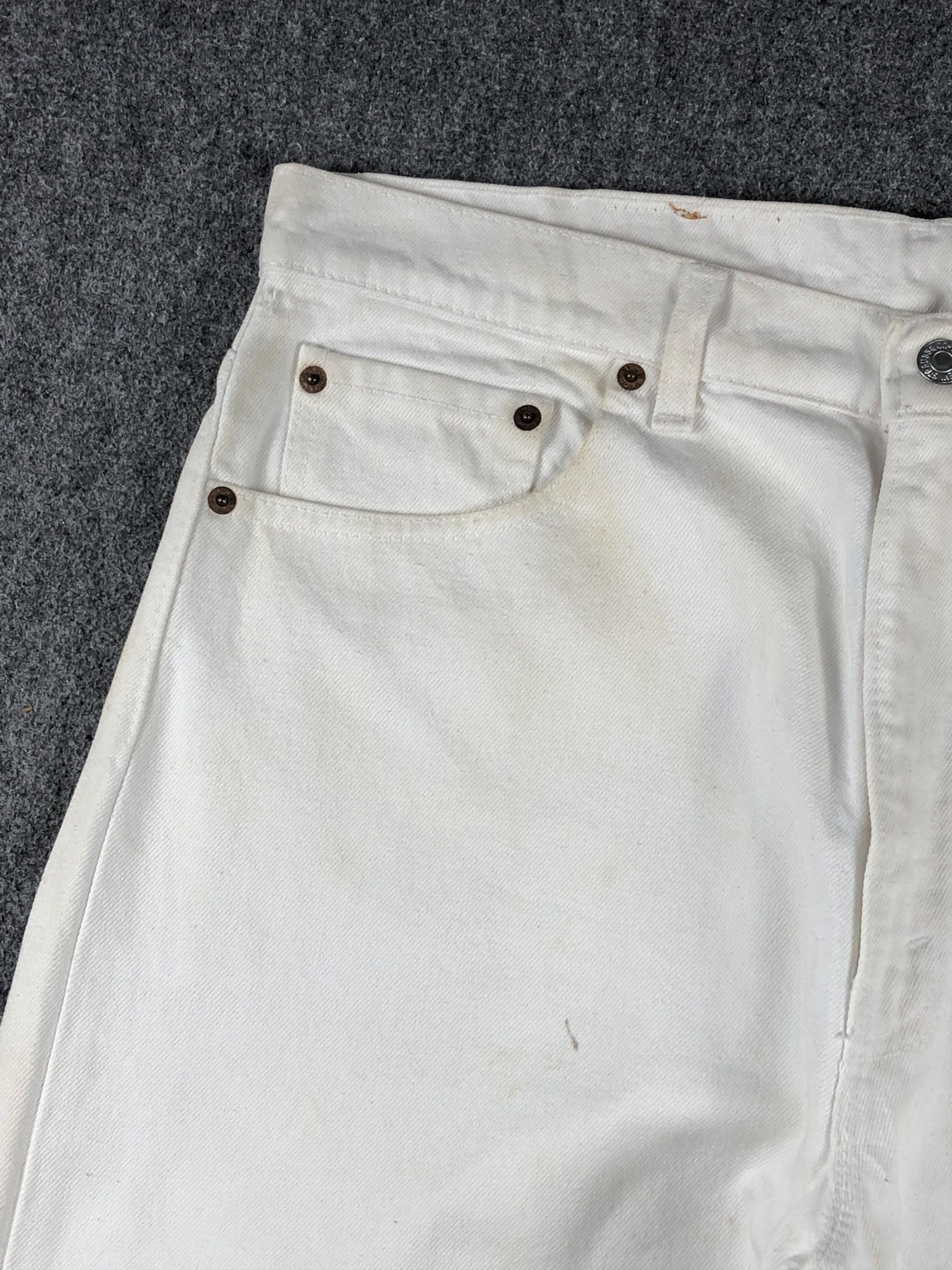 Levi's Vintage 90s Levis 550 Dirty White Colour Jeans DP2389 Size US 36 / EU 52 - 10 Thumbnail