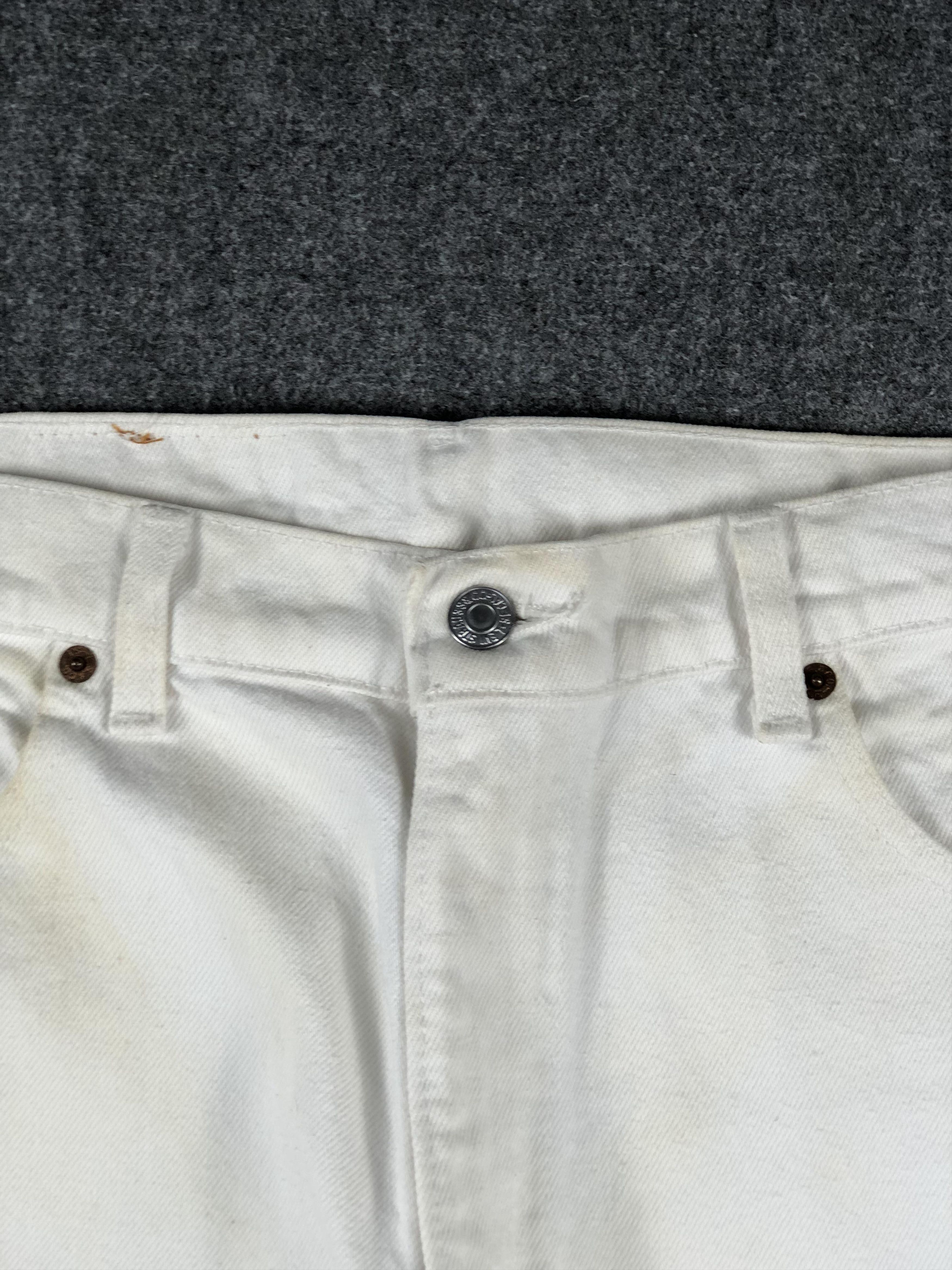 Levi's Vintage 90s Levis 550 Dirty White Colour Jeans DP2389 Size US 36 / EU 52 - 9 Thumbnail
