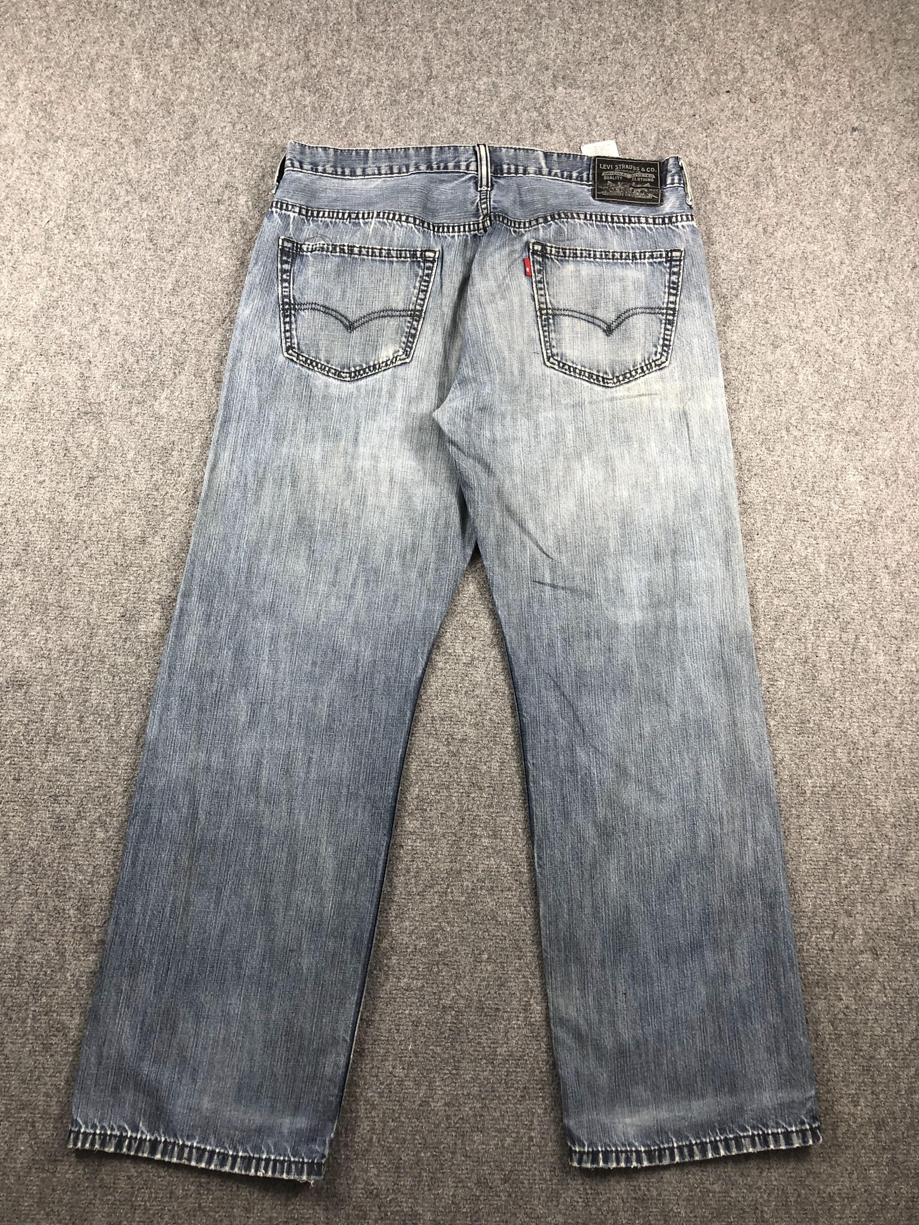 Levi's Vintage Distressed Levis 569 Baggy Faded Blue Jeans DP2390 Size US 36 / EU 52 - 3 Thumbnail