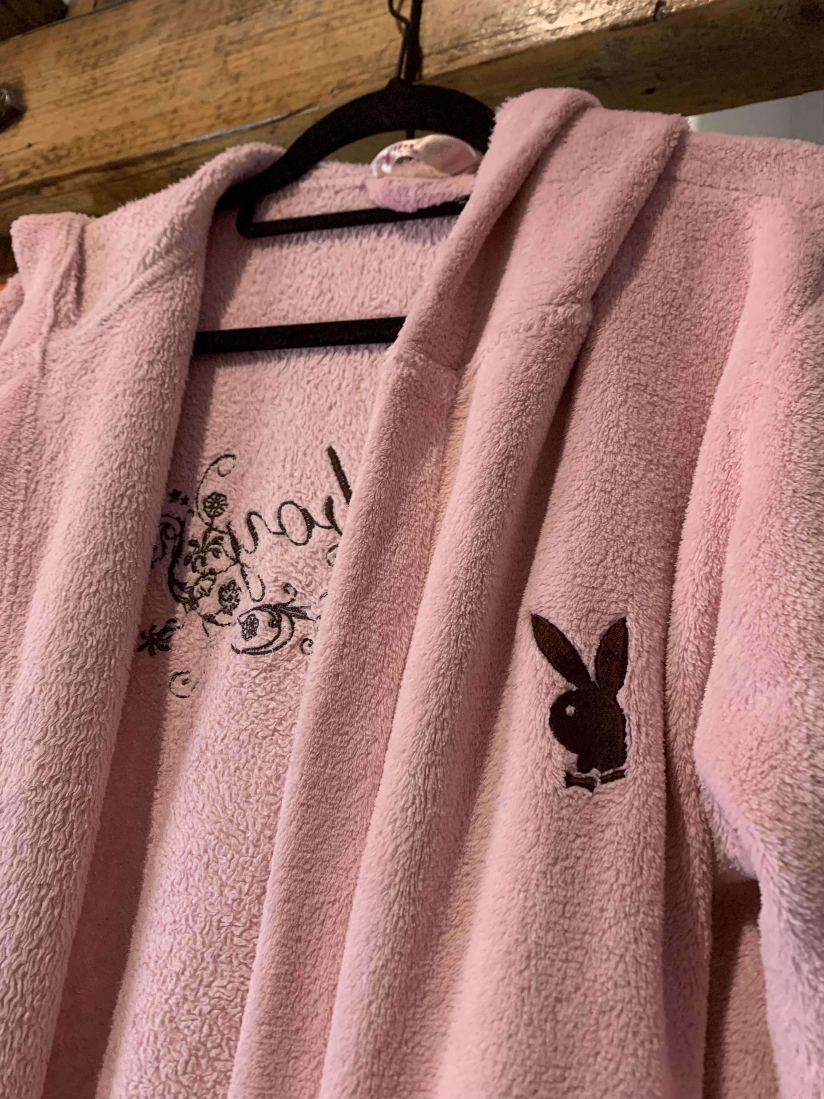 Playboy × Vintage Vintage Playboy Pink Embriodied Rabbit Bath Robe 90s Rare Size US M / EU 48-50 / 2 - 3 Thumbnail