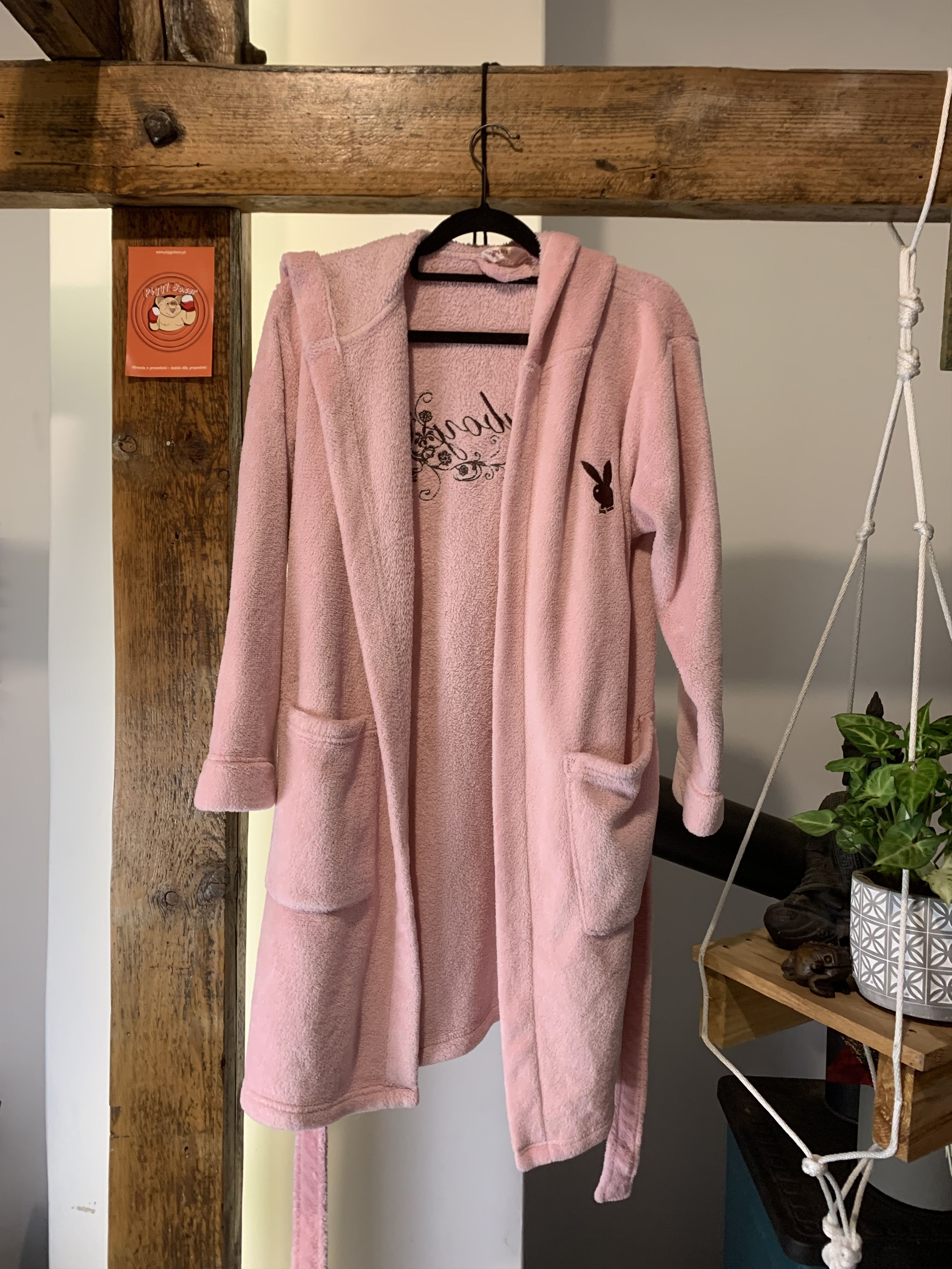 Playboy × Vintage Vintage Playboy Pink Embriodied Rabbit Bath Robe 90s Rare Size US M / EU 48-50 / 2 - 1 Thumbnail