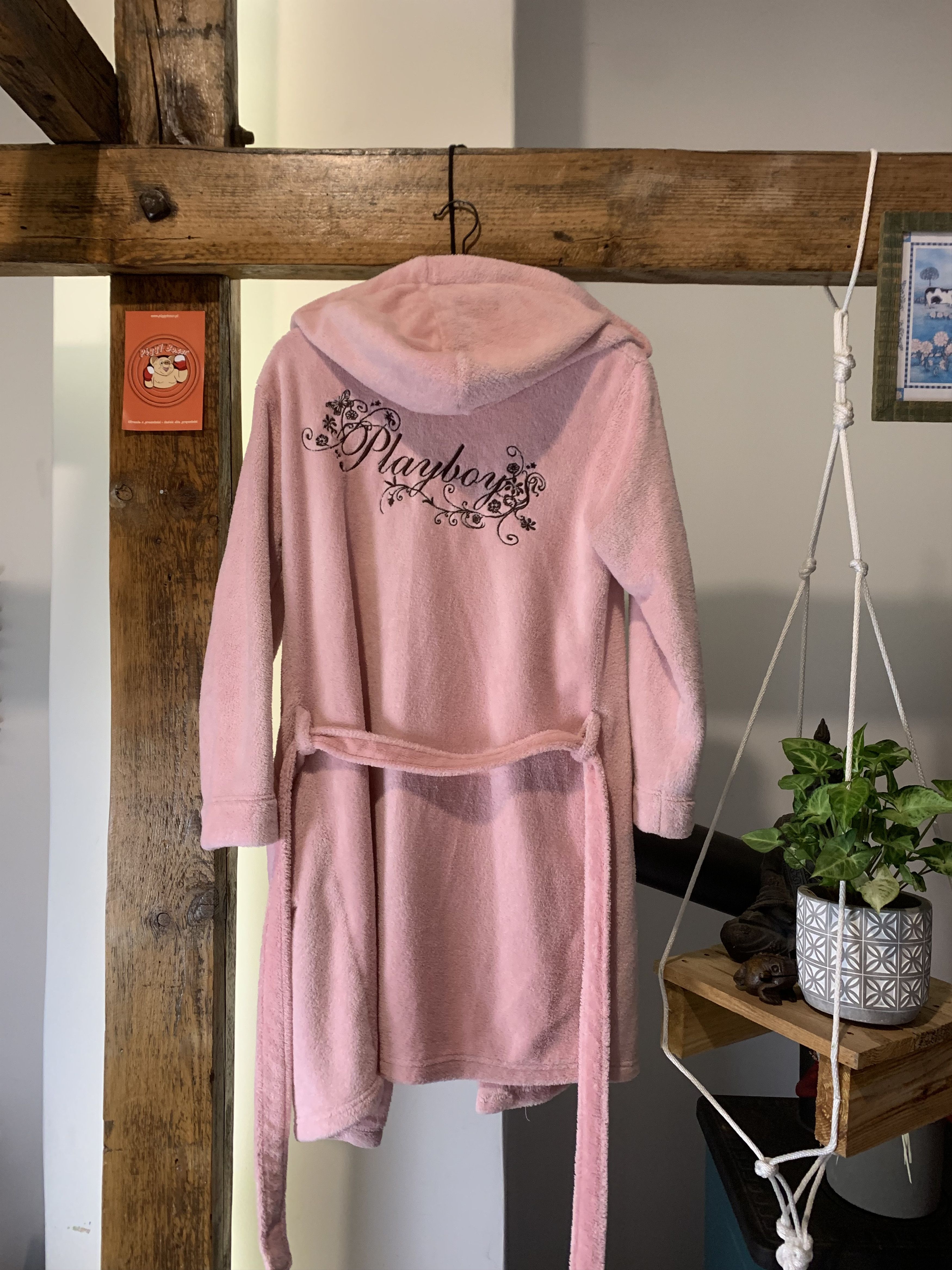 Playboy × Vintage Vintage Playboy Pink Embriodied Rabbit Bath Robe 90s Rare Size US M / EU 48-50 / 2 - 2 Thumbnail