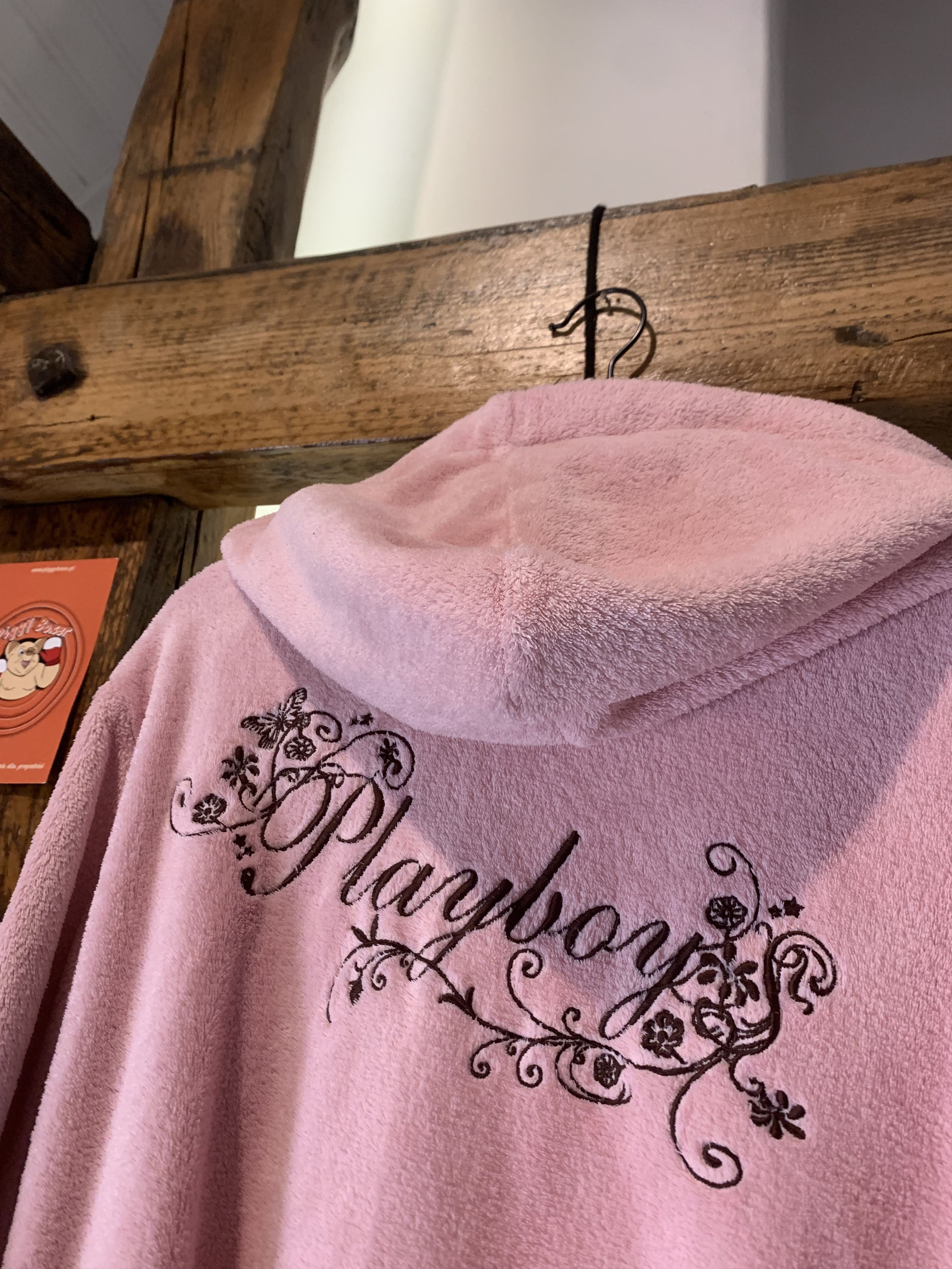 Playboy × Vintage Vintage Playboy Pink Embriodied Rabbit Bath Robe 90s Rare Size US M / EU 48-50 / 2 - 4 Thumbnail