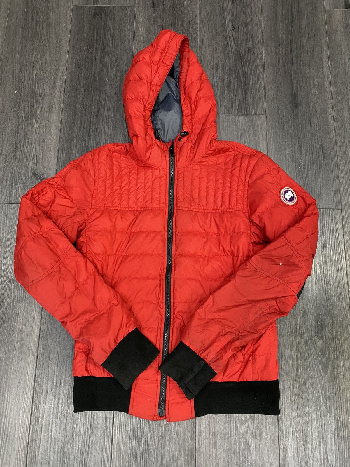 Canada goose red down jacket online