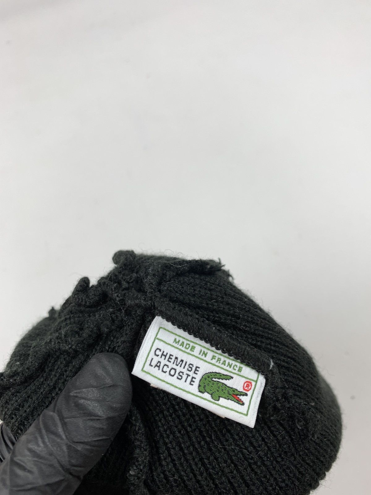 Lacoste 90s Vintage Lacoste Beanie Hat Made In France Wool Knit Size ONE SIZE - 5 Thumbnail