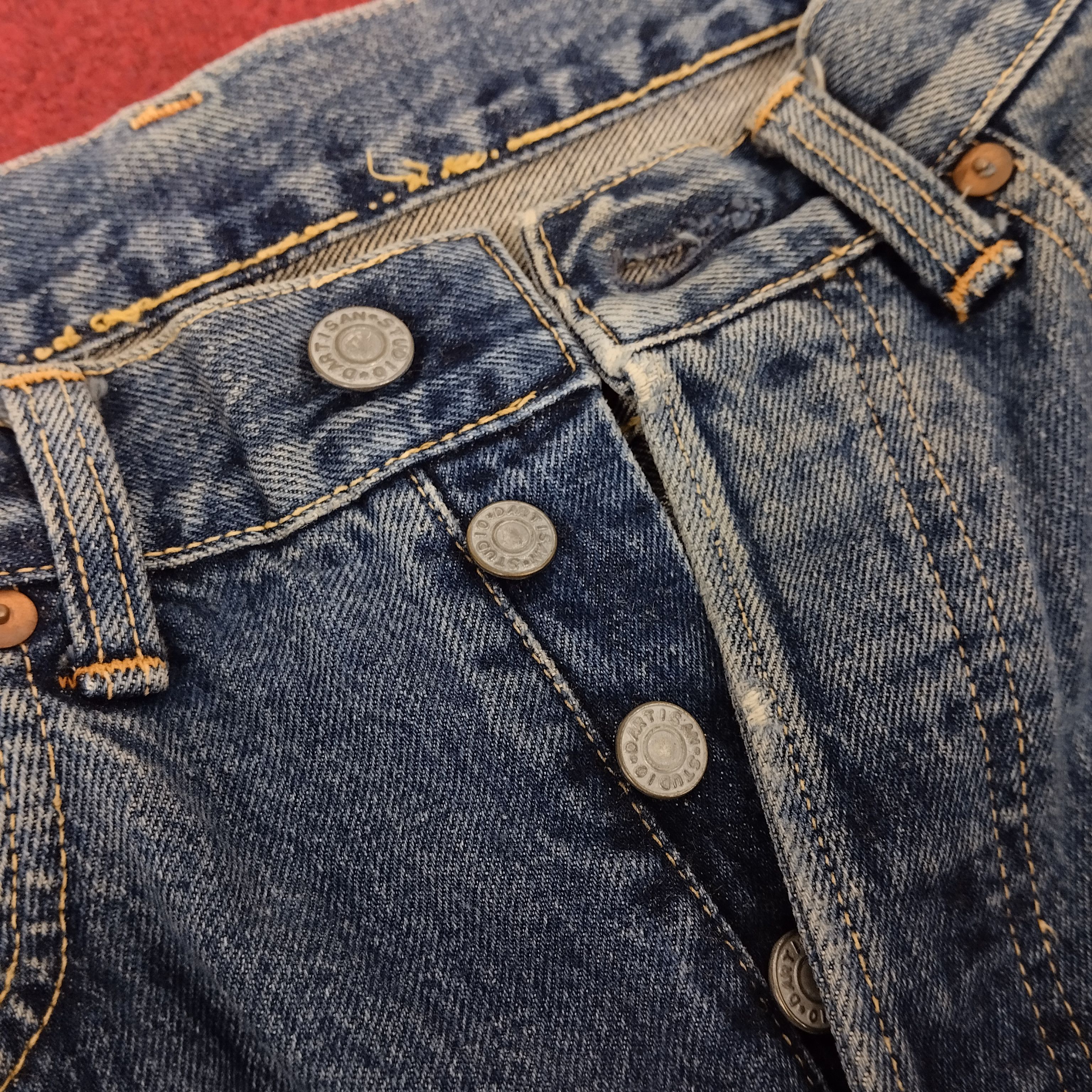 Japanese Brand × Studio D'Artisan × Vintage Studio D'Artisan Brand Custom Pig Nose Design Jeans Size US 30 / EU 46 - 7 Thumbnail