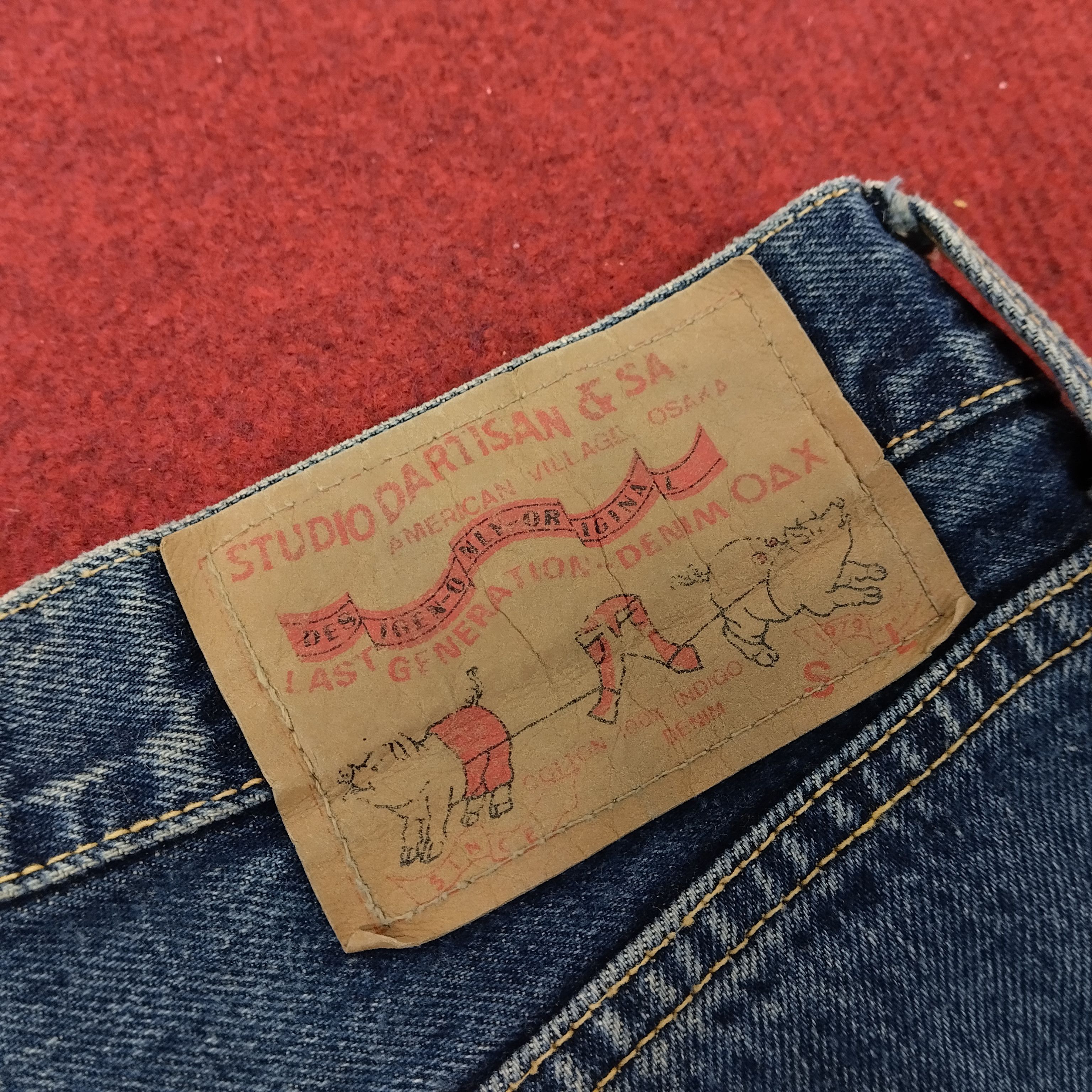 Japanese Brand × Studio D'Artisan × Vintage Studio D'Artisan Brand Custom Pig Nose Design Jeans Size US 30 / EU 46 - 11 Thumbnail