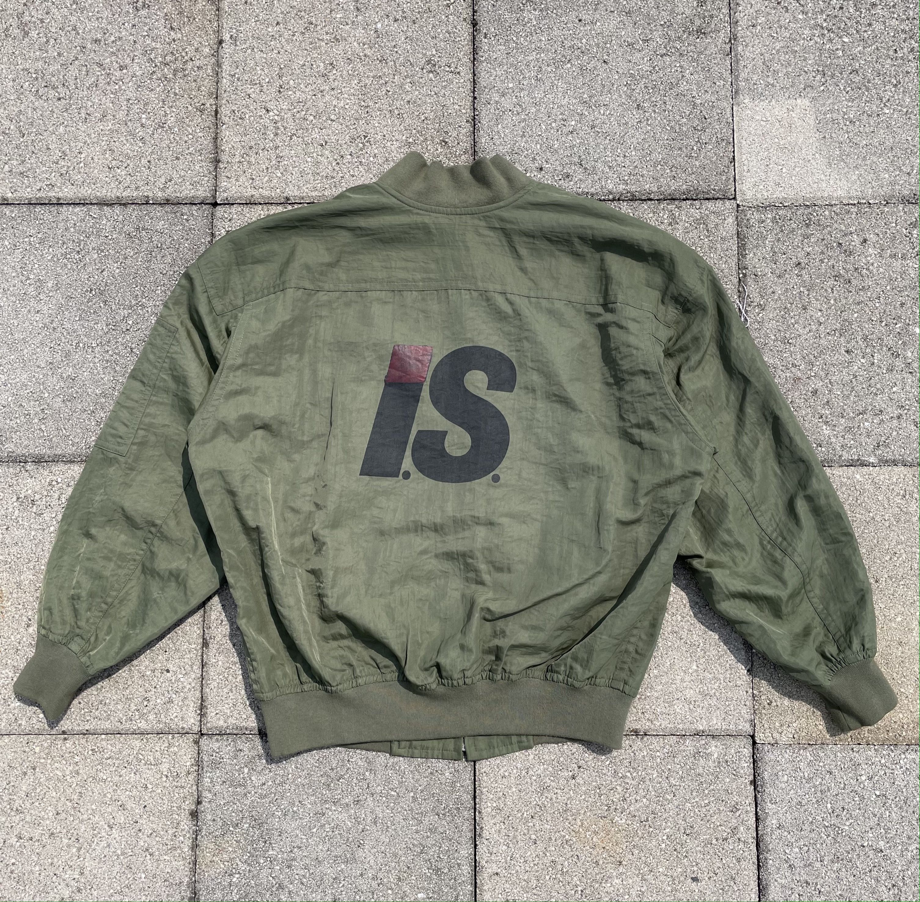 Issey Miyake Vintage IS sport MA1 bomber jacket olive green