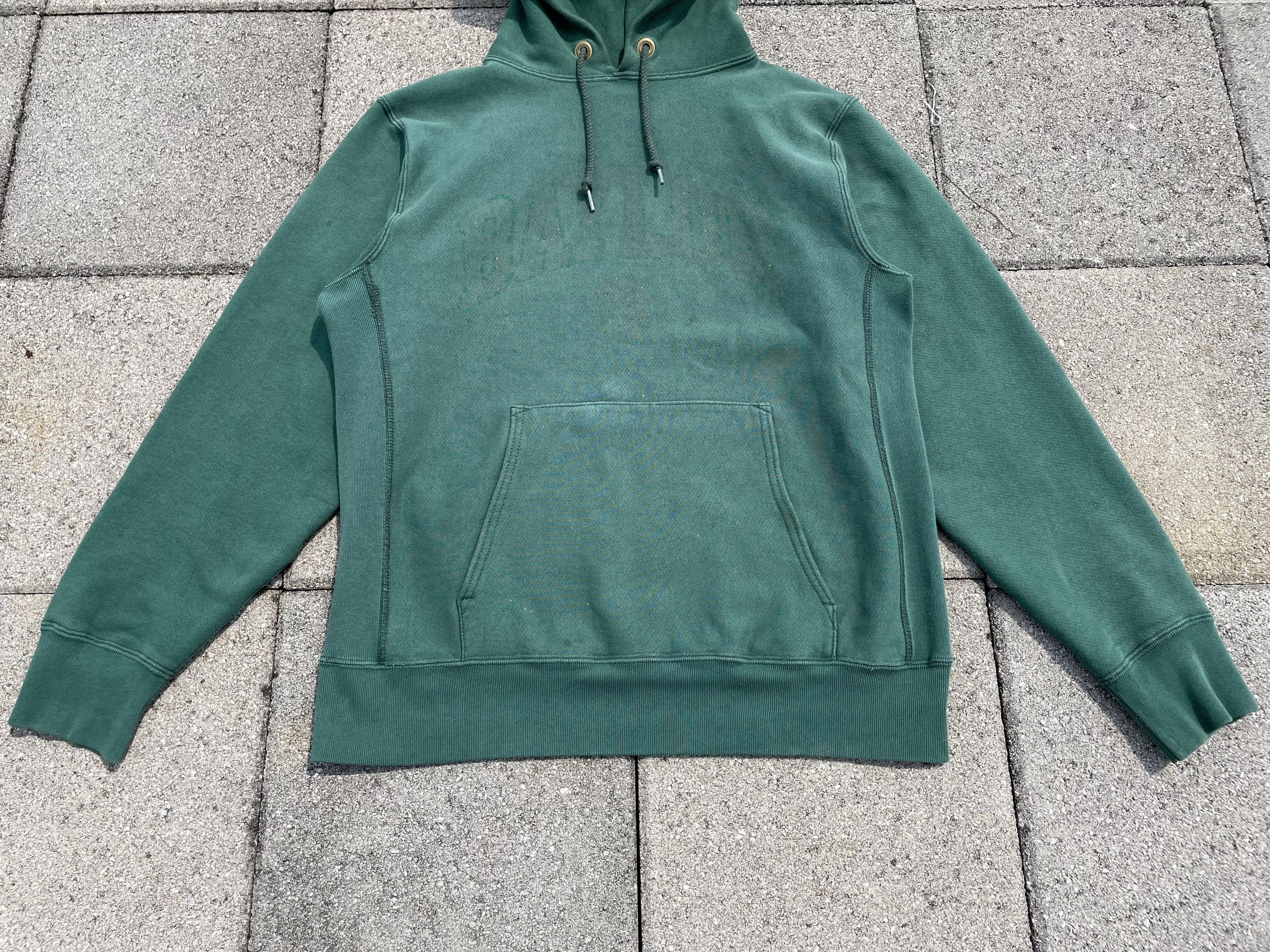 Other Sun faded blank Green College hoodie thrashed distressed Size US M / EU 48-50 / 2 - 4 Thumbnail