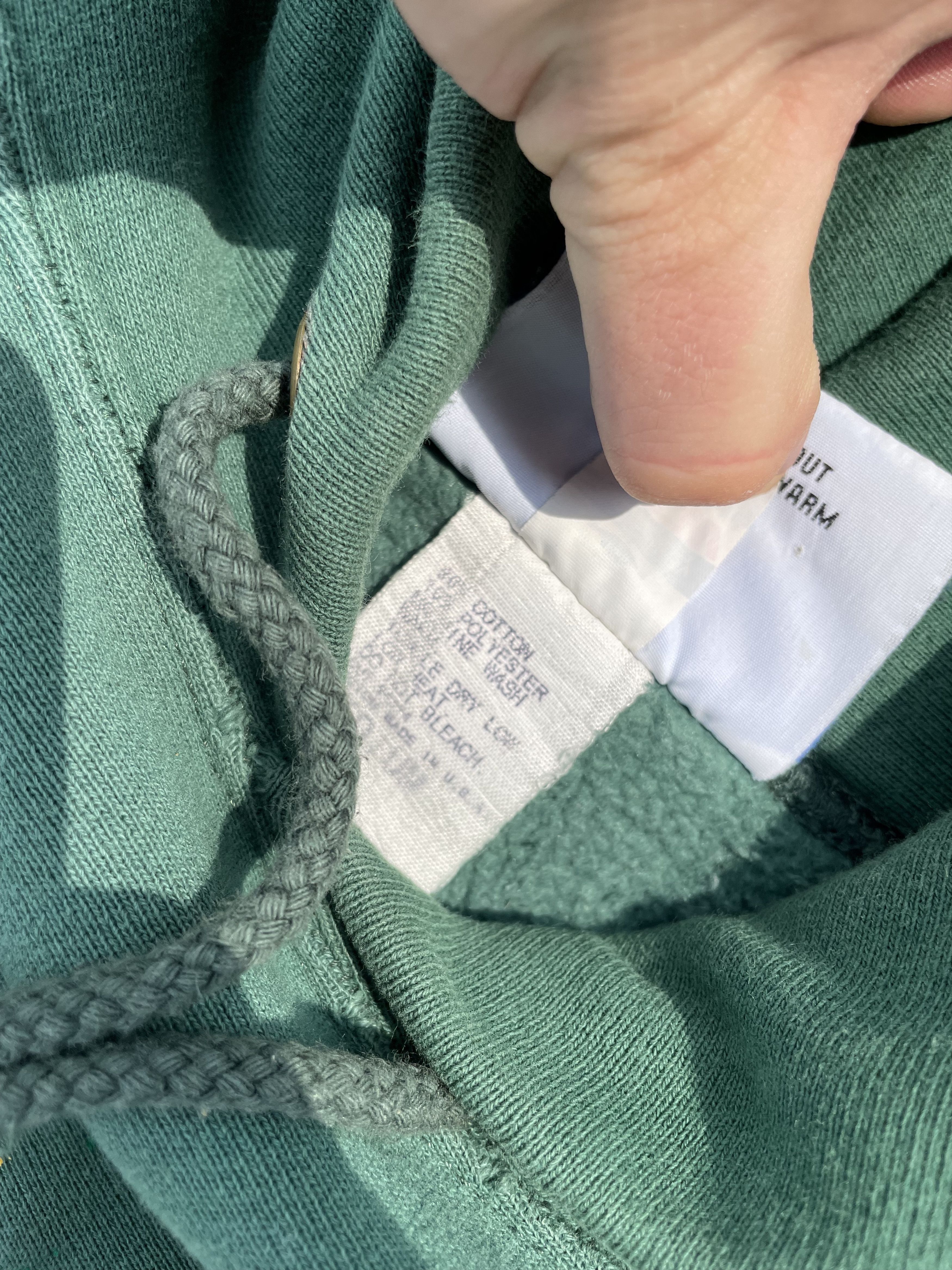 Other Sun faded blank Green College hoodie thrashed distressed Size US M / EU 48-50 / 2 - 6 Thumbnail