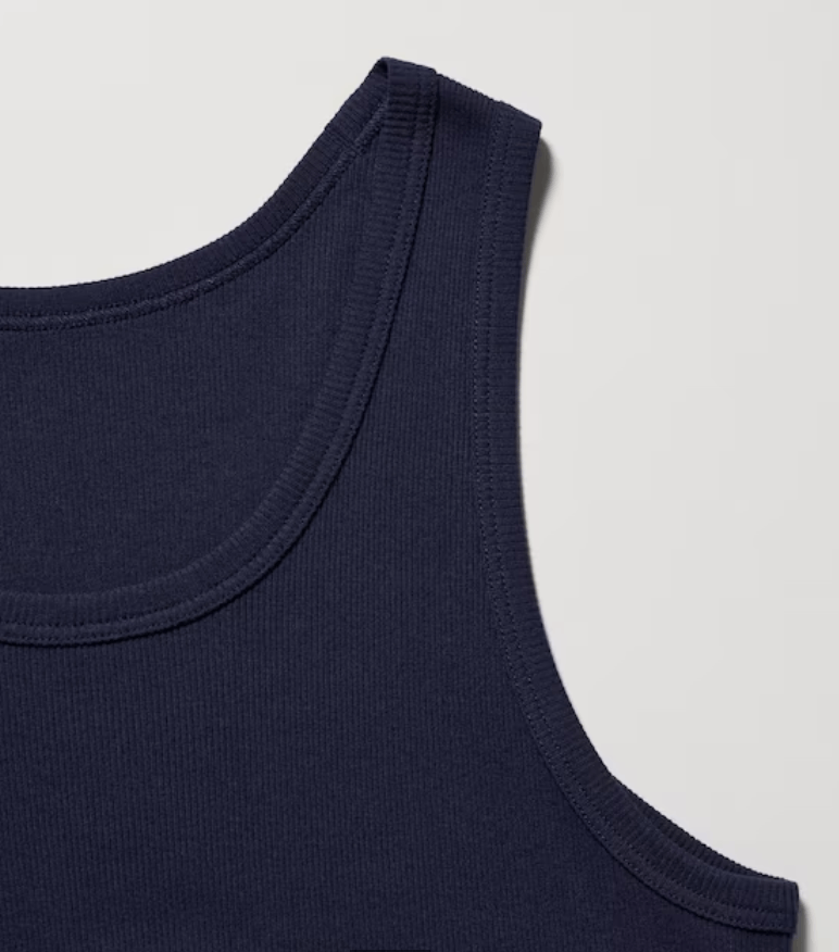 Uniqlo Rib Knit fitted mens tank top Sleeveless tee shirt black Size US S / EU 44-46 / 1 - 2 Thumbnail