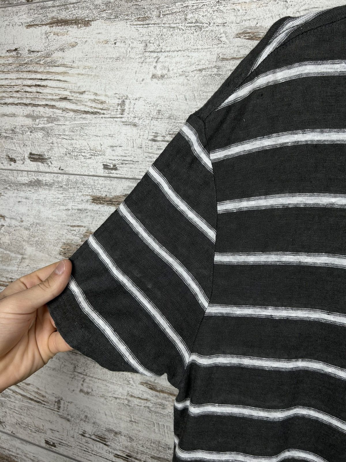 Allsaints × Japanese Brand Mens AllSaints linen T Shirt ss luxury streetwear tee Size US L / EU 52-54 / 3 - 7 Thumbnail