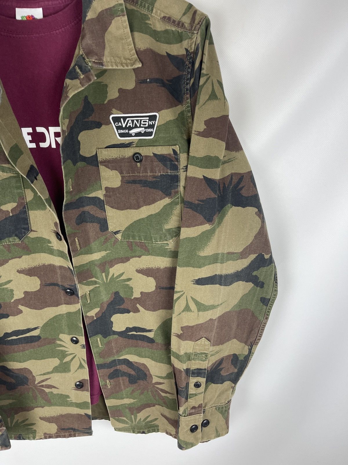 Vans Vans camouflage camo long sleeve shirt overshirt jacket Size US S / EU 44-46 / 1 - 7 Thumbnail