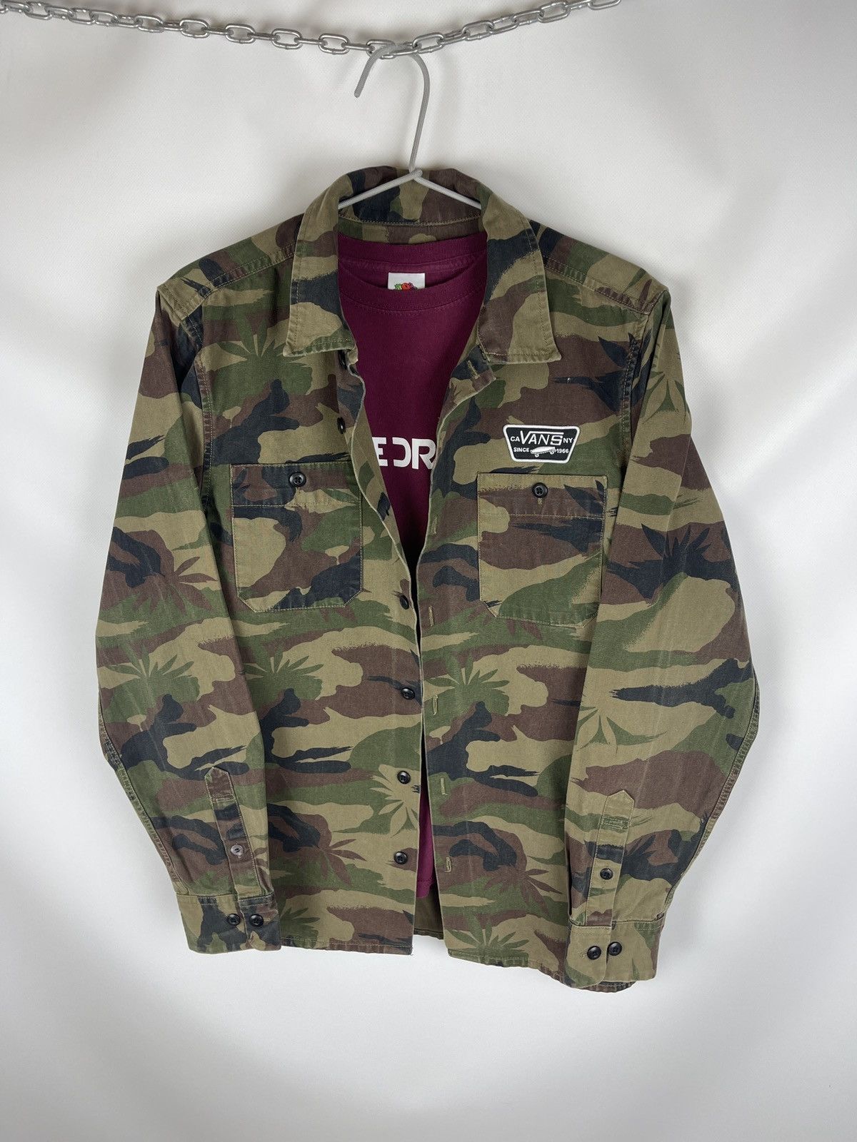 Vans Vans camouflage camo long sleeve shirt overshirt jacket Size US S / EU 44-46 / 1 - 6 Thumbnail