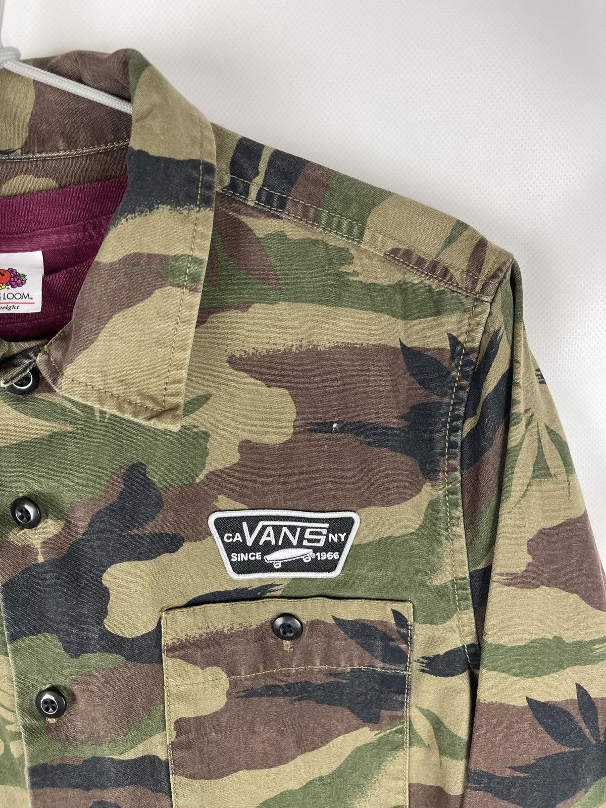 Vans Vans camouflage camo long sleeve shirt overshirt jacket Size US S / EU 44-46 / 1 - 20 Thumbnail