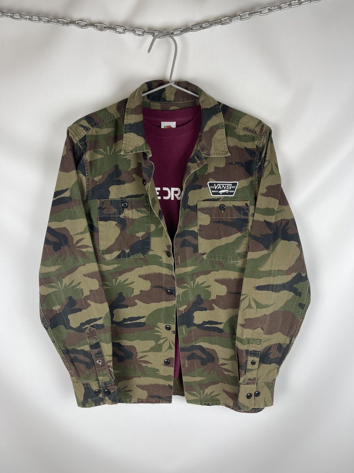 Vans Vans camouflage camo long sleeve shirt overshirt jacket Size US S / EU 44-46 / 1 - 1 Thumbnail