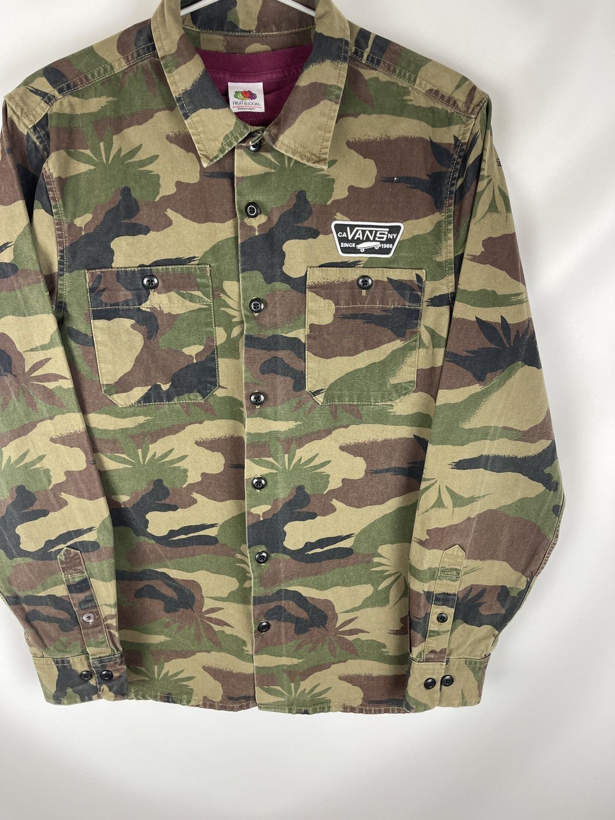 Vans Vans camouflage camo long sleeve shirt overshirt jacket Size US S / EU 44-46 / 1 - 18 Thumbnail