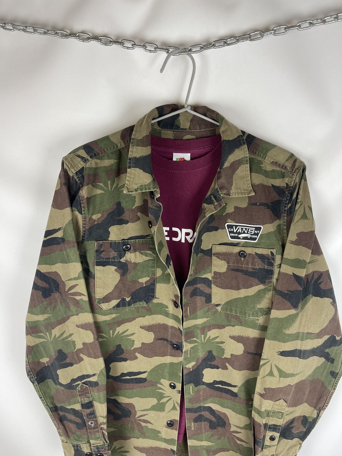 Vans Vans camouflage camo long sleeve shirt overshirt jacket Size US S / EU 44-46 / 1 - 4 Thumbnail