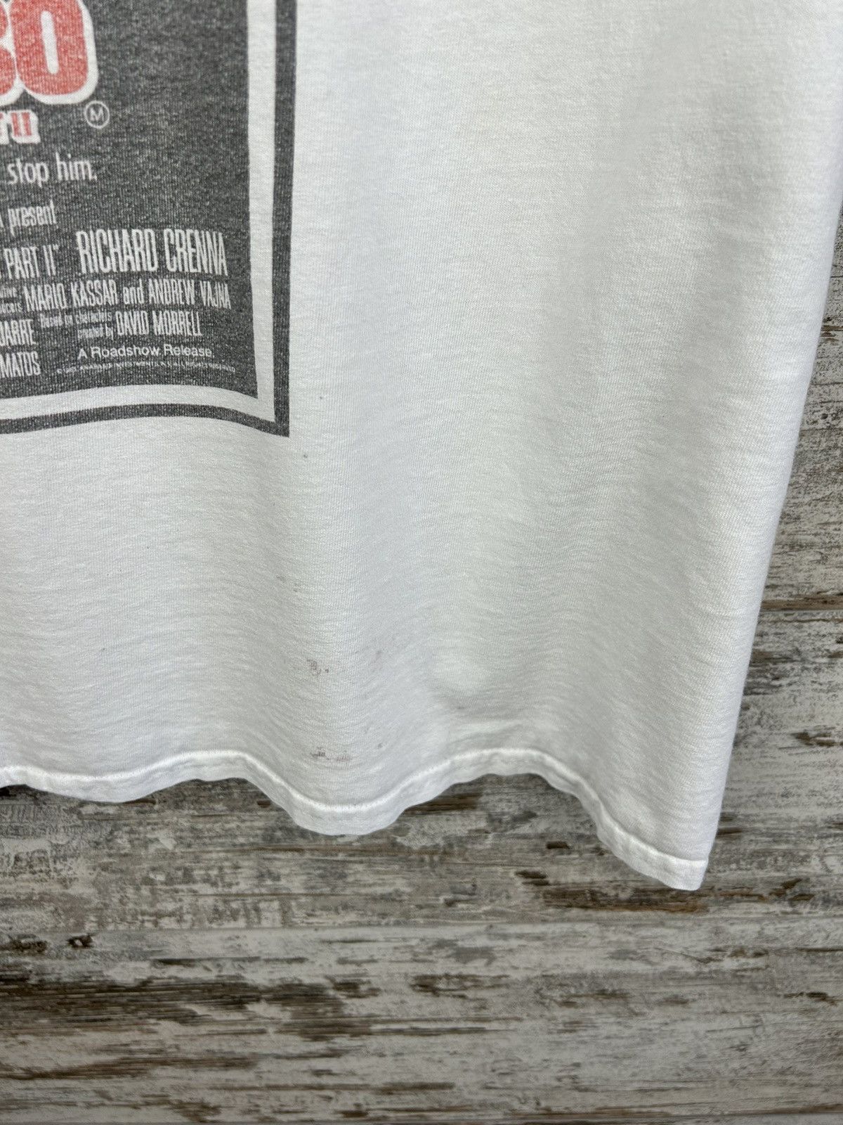 Vintage Mens Vintage Sylvester Stallone Rambo Film T Shirt rare y2k Size US XXL / EU 58 / 5 - 3 Thumbnail