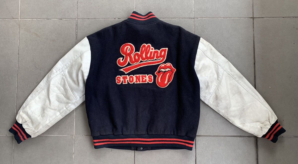 Brockum Rare VTG Rolling Stone varsity leather jacket Size US L / EU 52-54 / 3 - 6 Thumbnail
