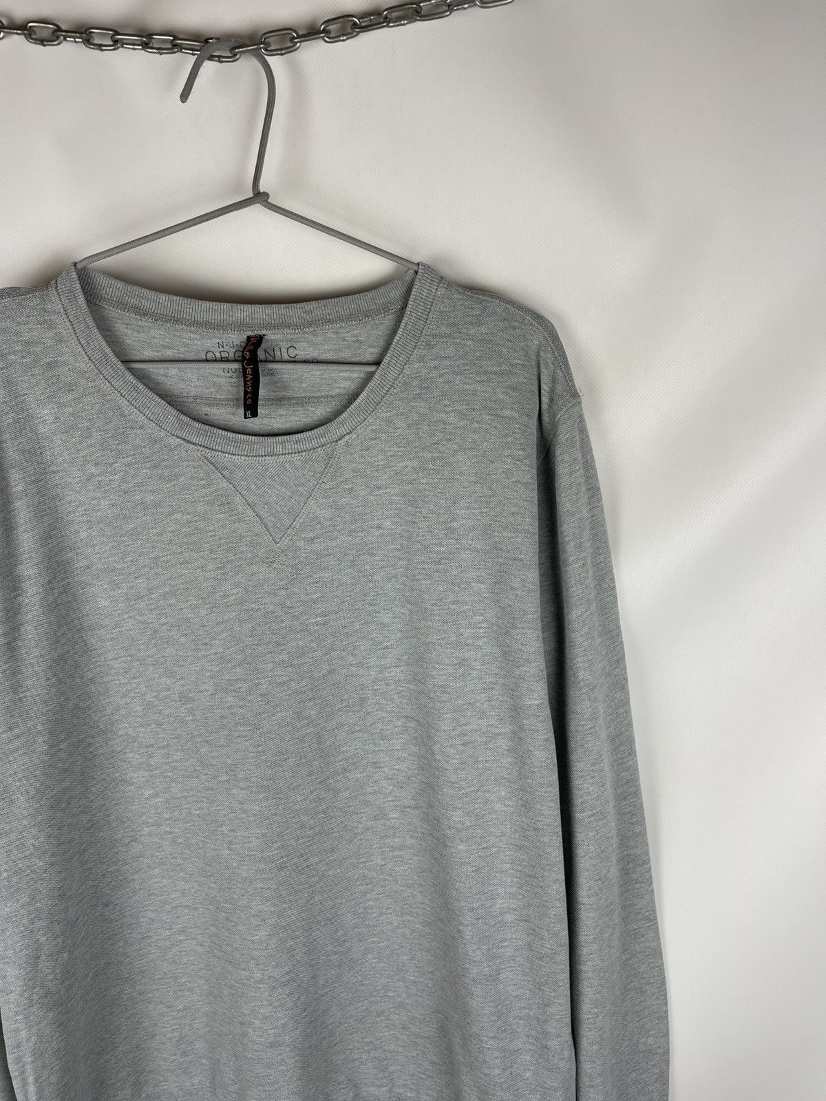Japanese Brand Nudie jeans Organic cotton grey basic sweatshirt Size US XL / EU 56 / 4 - 5 Thumbnail