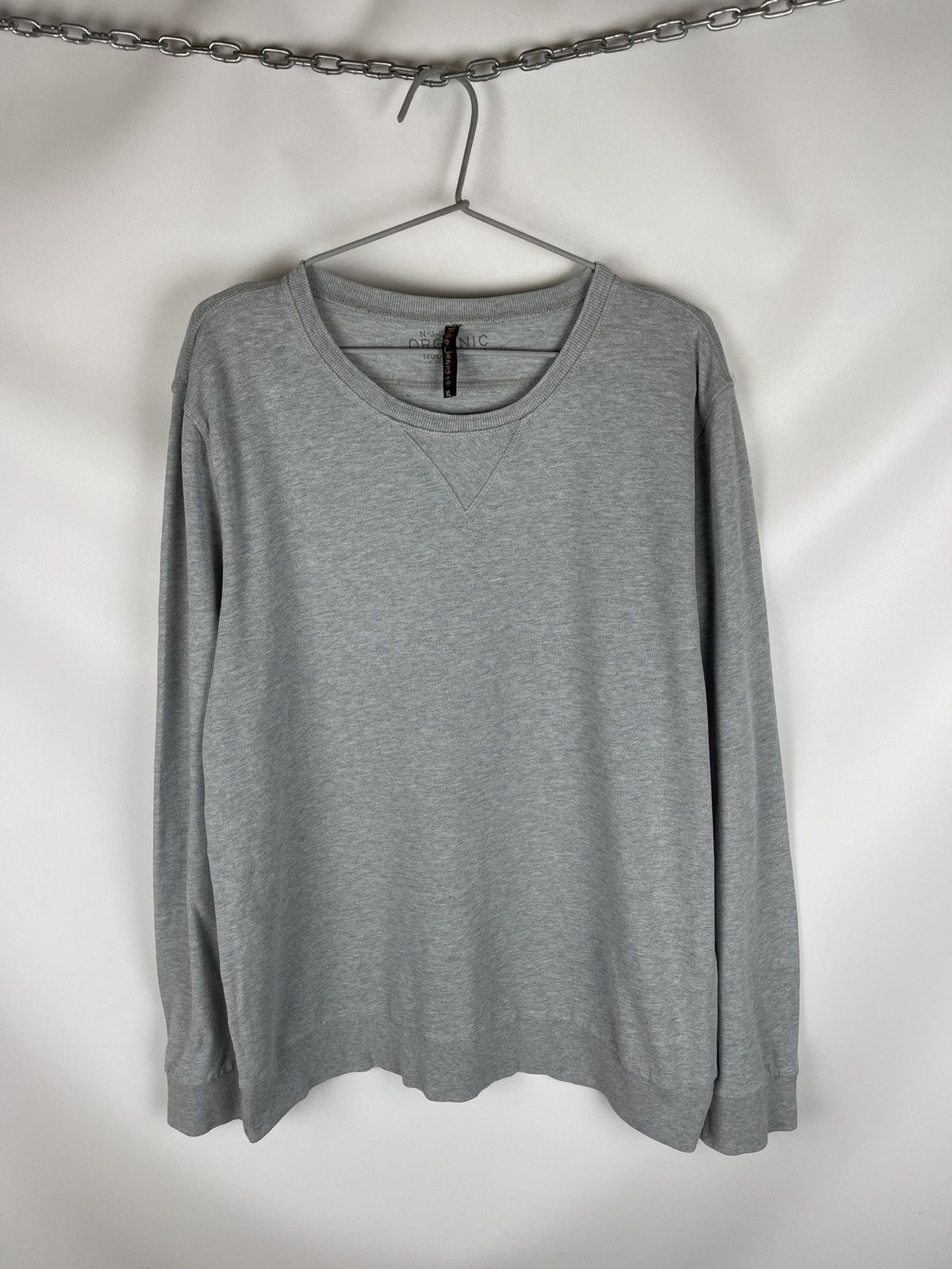 Japanese Brand Nudie jeans Organic cotton grey basic sweatshirt Size US XL / EU 56 / 4 - 1 Thumbnail