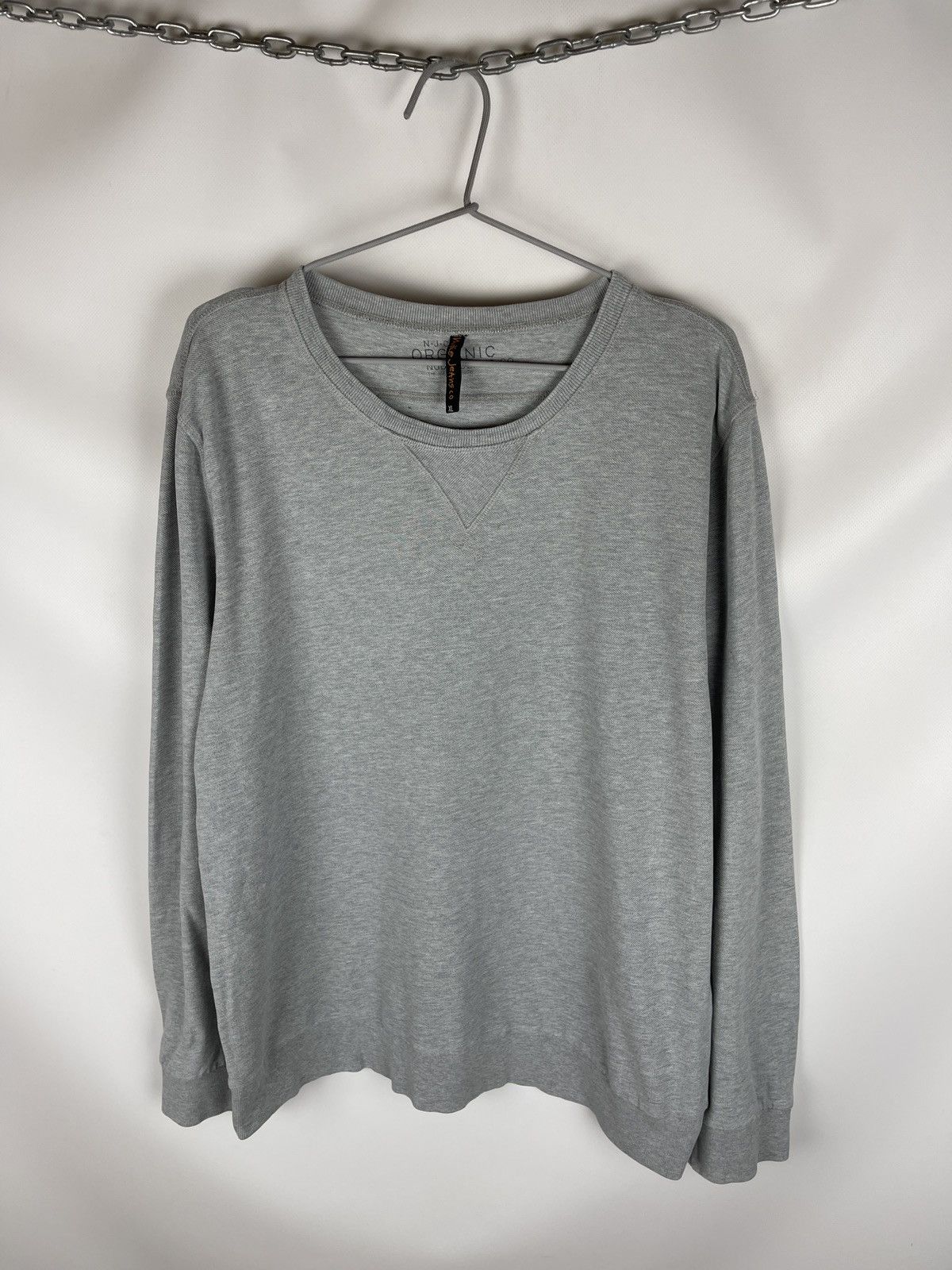 Japanese Brand Nudie jeans Organic cotton grey basic sweatshirt Size US XL / EU 56 / 4 - 6 Thumbnail