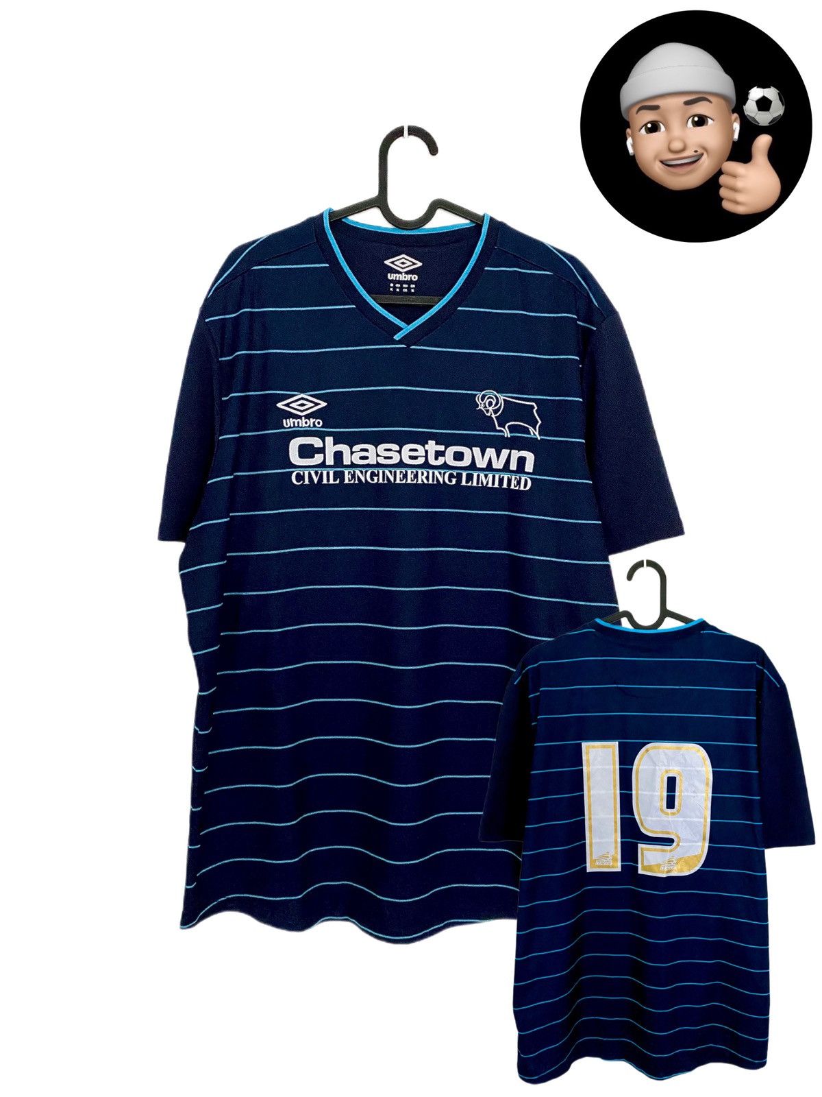 Umbro 2014 2015 Derby County U21 Player Issue Umbro Soccer Jersey Size US XL / EU 56 / 4 - 1 Thumbnail
