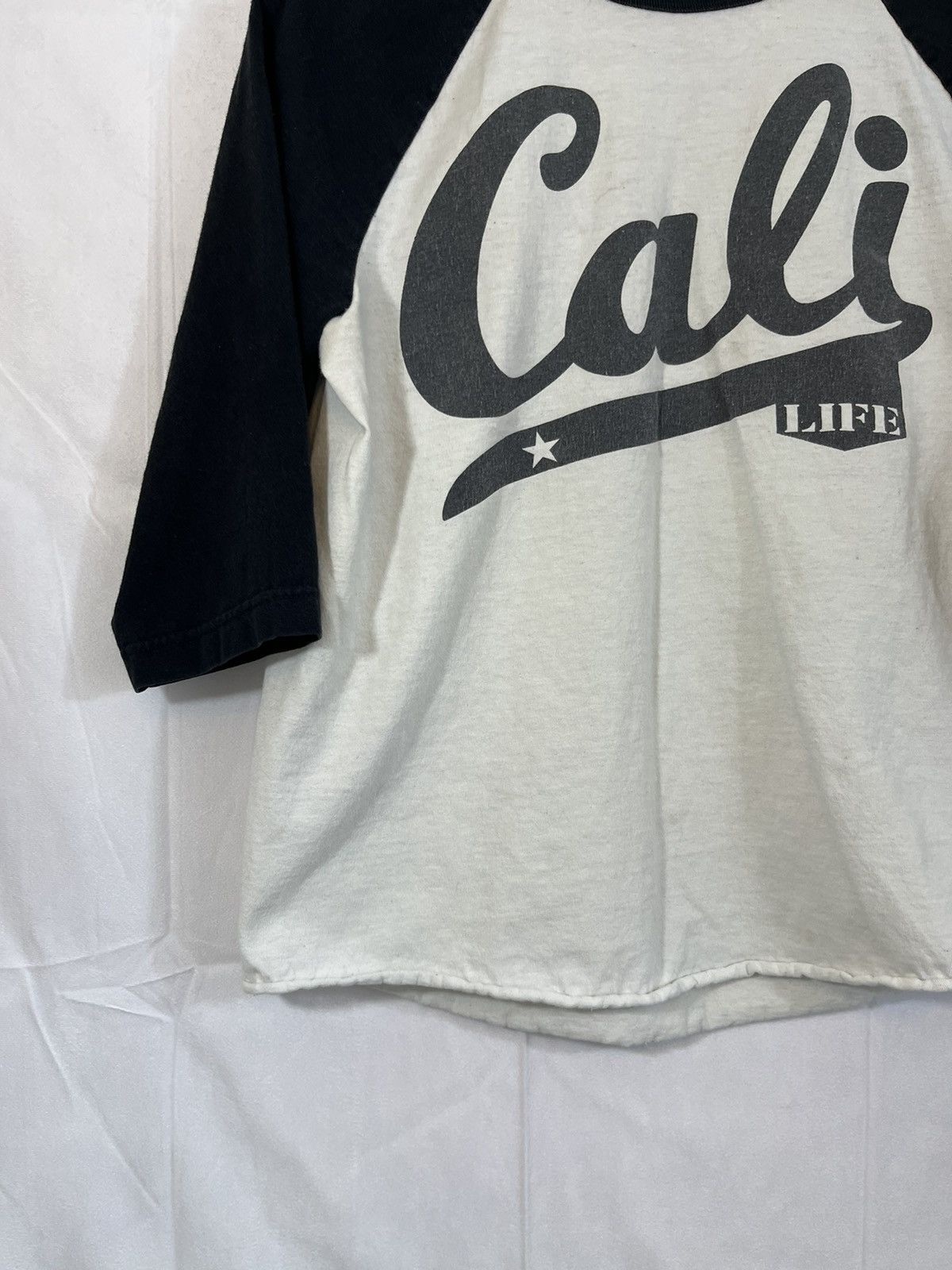 Vintage Cali Life Faded Half Sleeve Baseball Cropped Tee Size US M / EU 48-50 / 2 - 9 Thumbnail