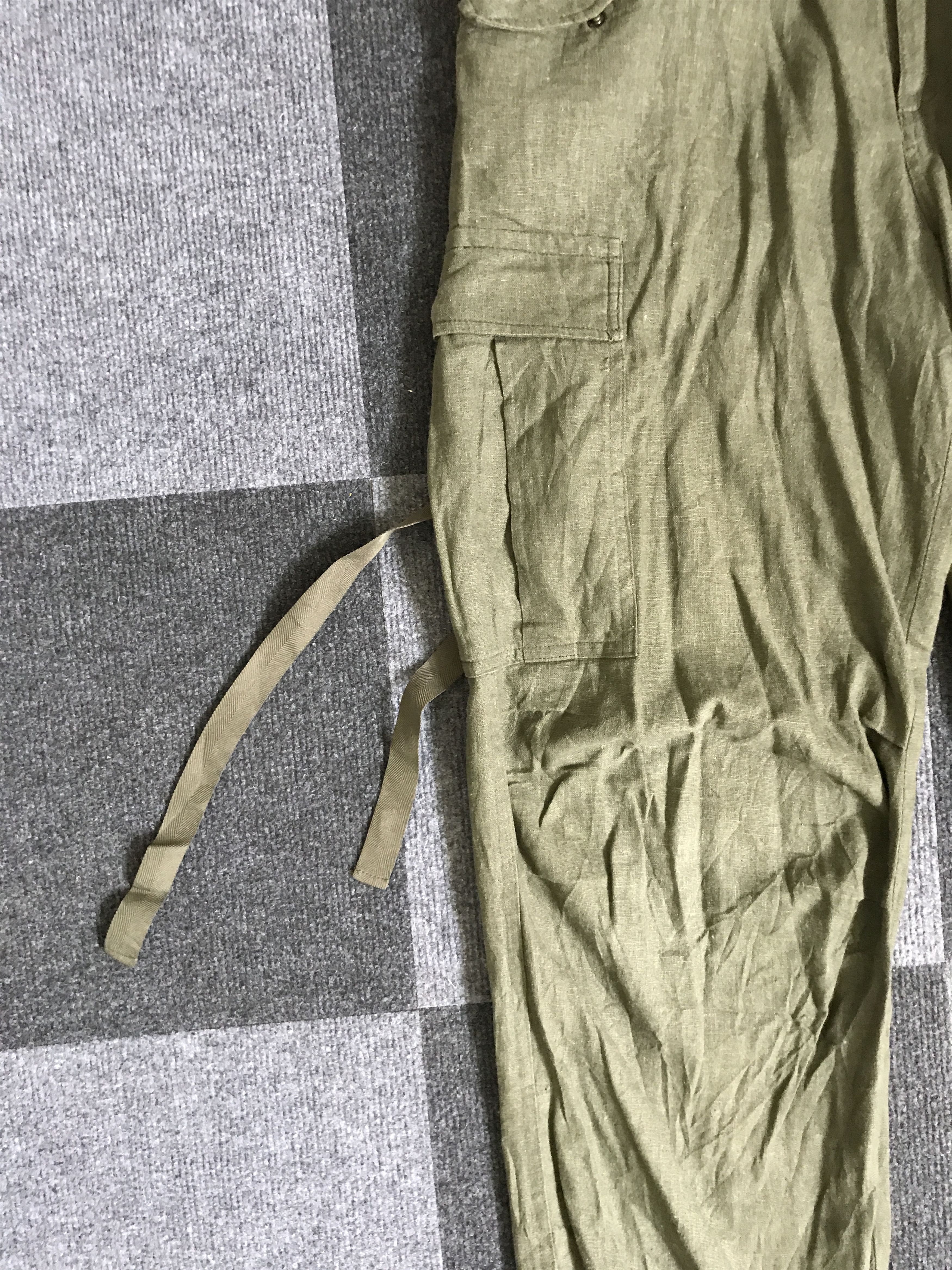 Japanese Brand × STUDIOUS CP191 STUDIOUS Japan Linen Military Cargo Pant Size US 31 - 7 Thumbnail