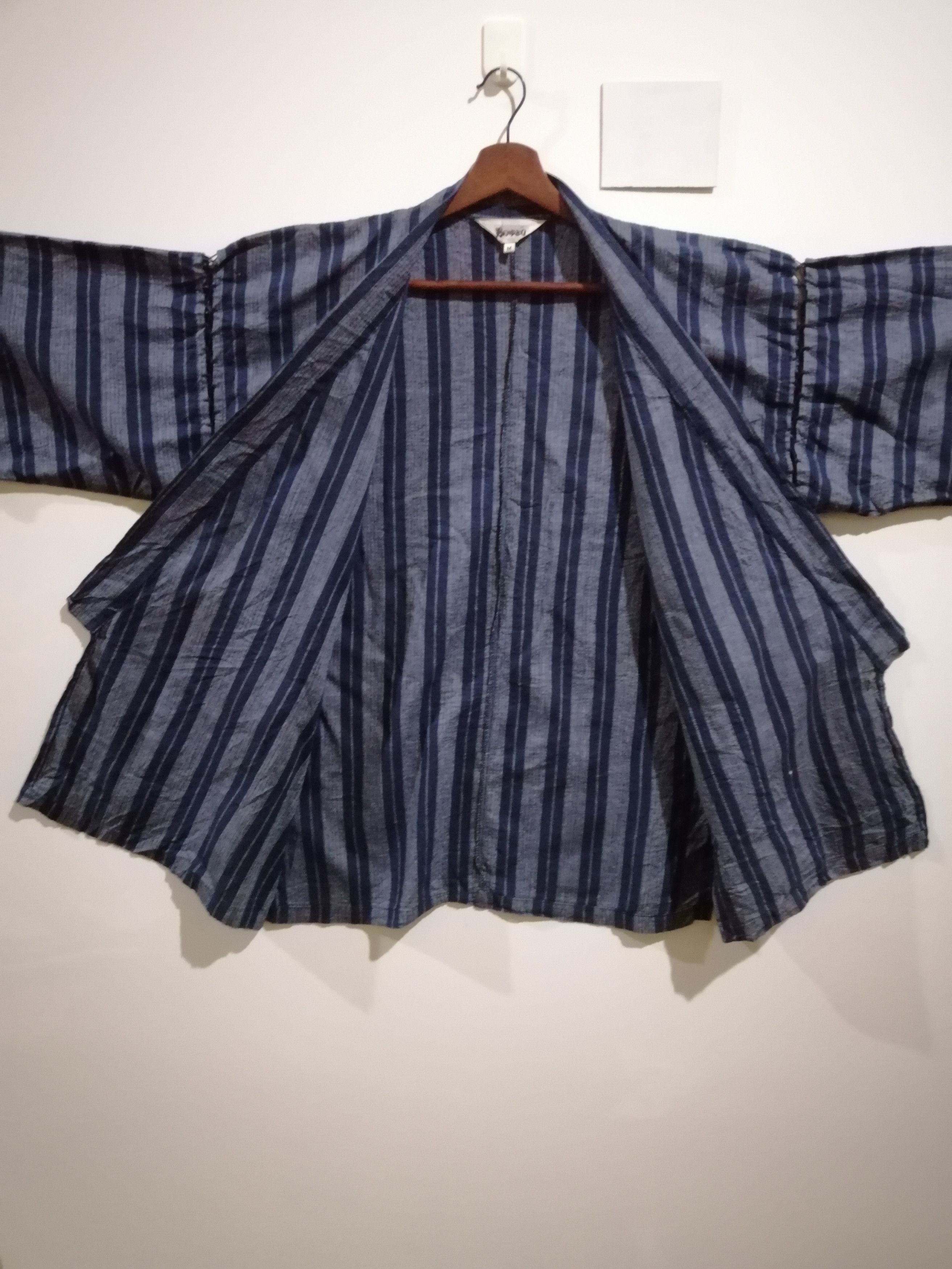 Japanese Brand × Vintage Kimono cardigan jacket stripe japanese gift j2 Size US M / EU 48-50 / 2 - 5 Thumbnail