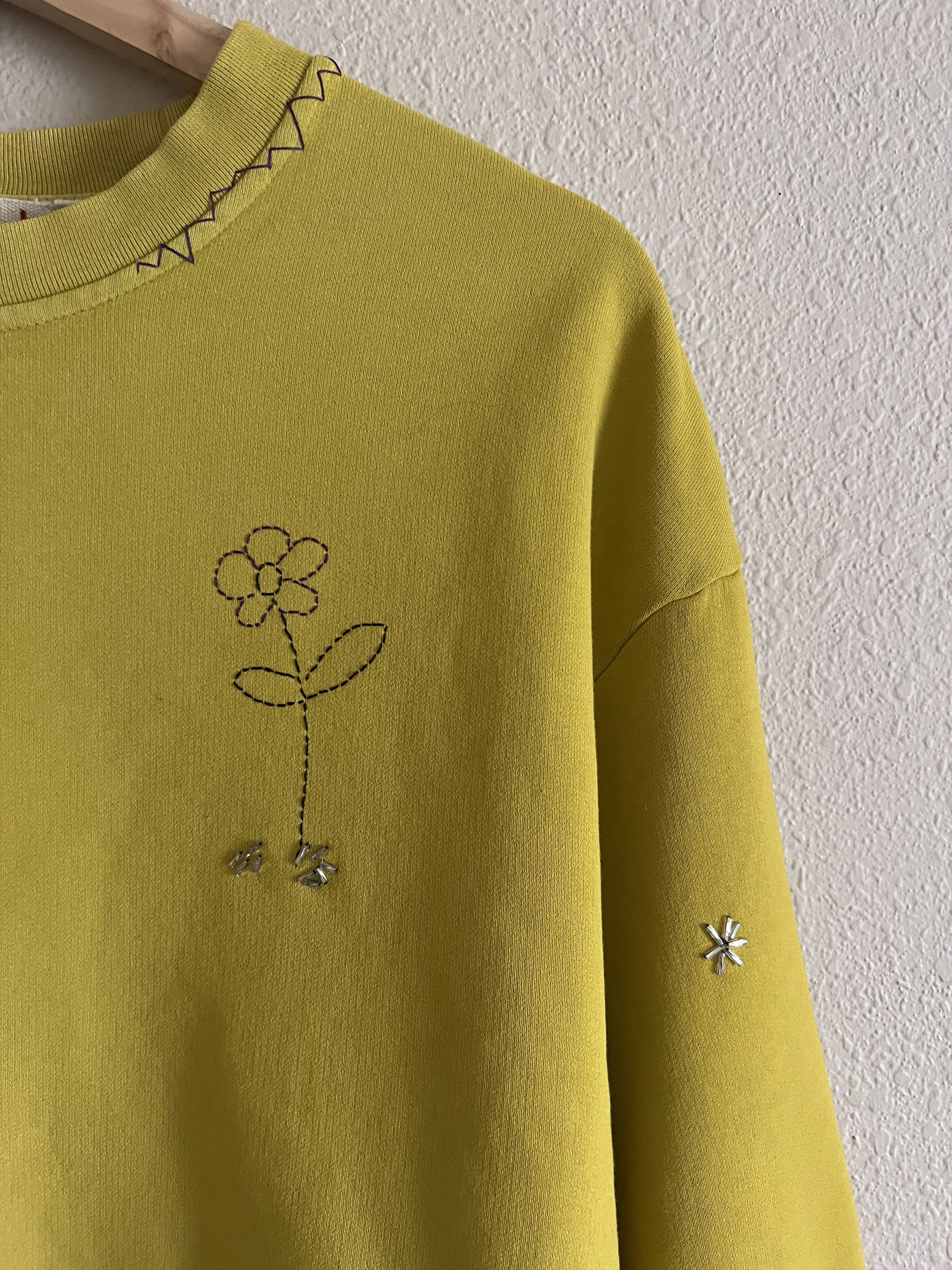 Marni Marni Double Dye Cropped Sweatshirt in Jade Size S / US 4 / IT 40 - 3 Thumbnail
