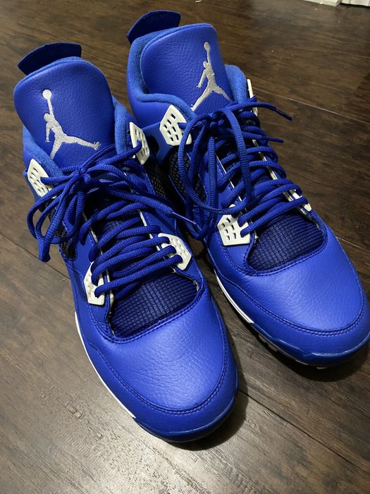 Jordan Brand Air Jordan 4 Retro MCS Blue Royal baseball cleats size 15 ...