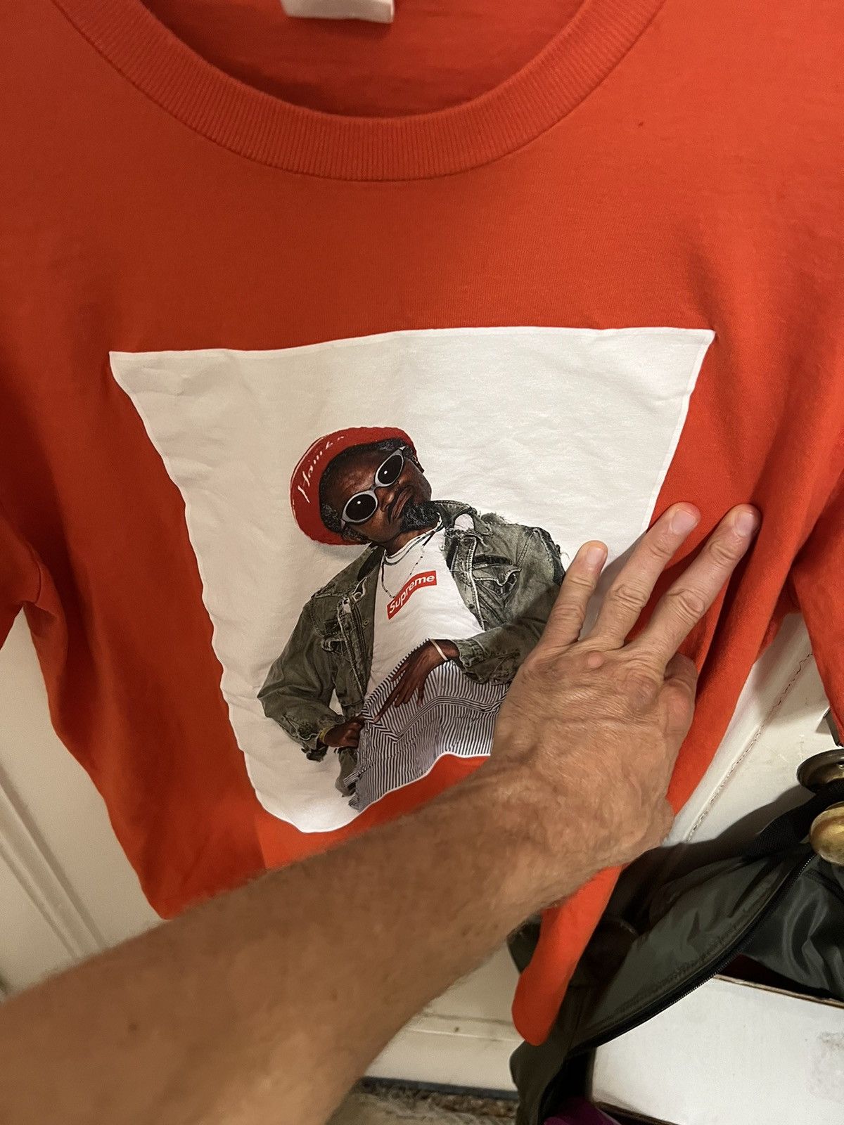 Supreme Supreme Andre 3000 photo tee shirt tomato size medium Size US M / EU 48-50 / 2 - 6 Thumbnail